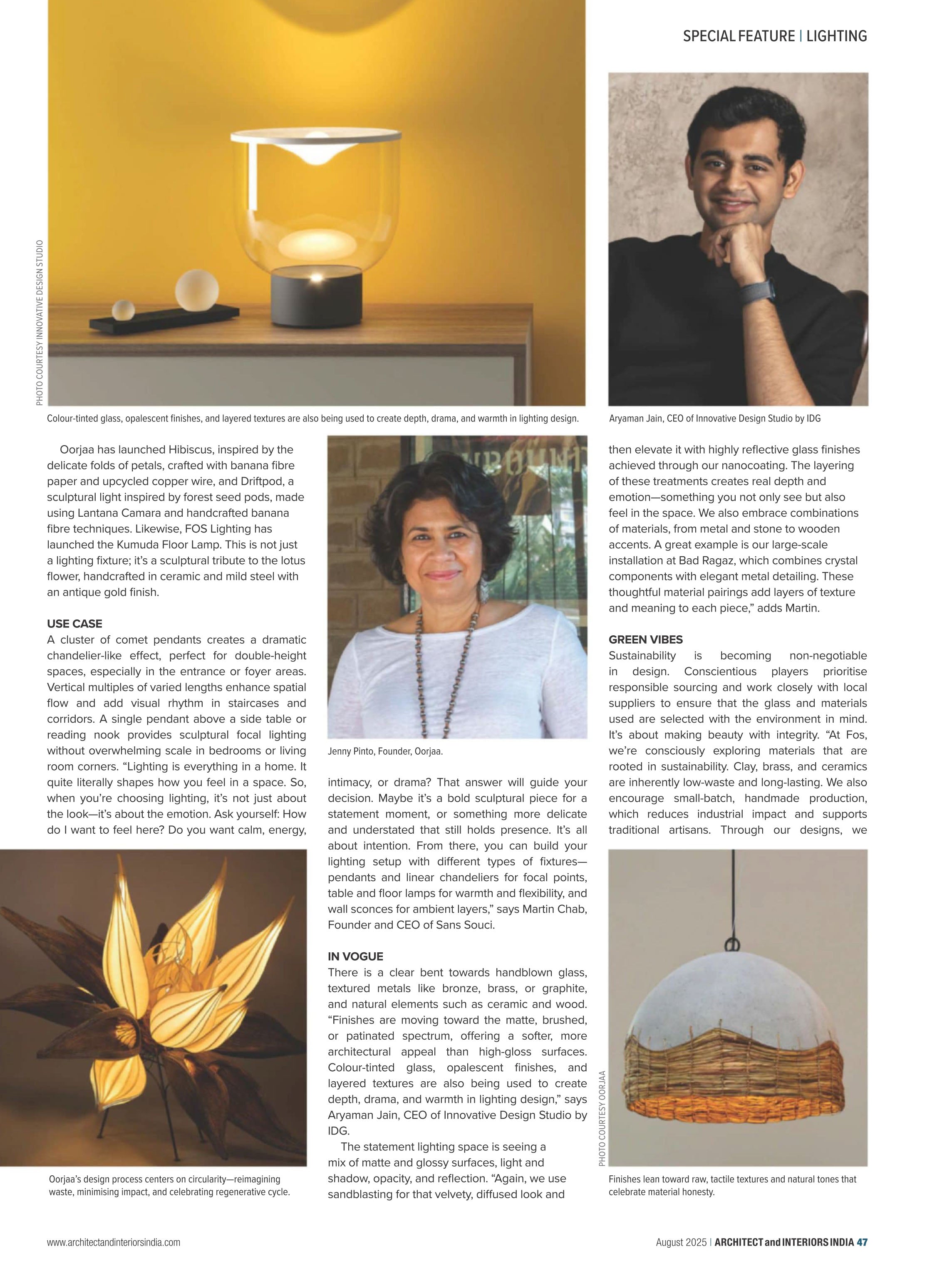ARCHITECT AND INTERIORS INDIA | LIGHTING