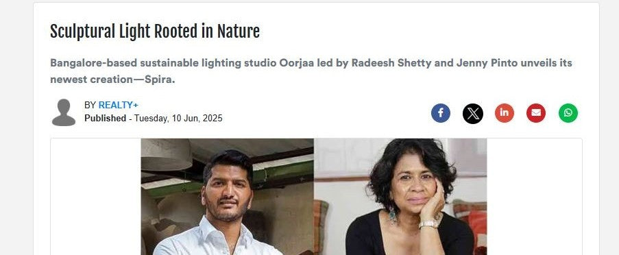 REALTY PLUS | SCULPTURAL LIGHT ROOTED IN NATURE