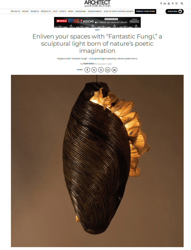 ARCHITECT AND INTERIORS INDIA | FANTASTIC FUNGI