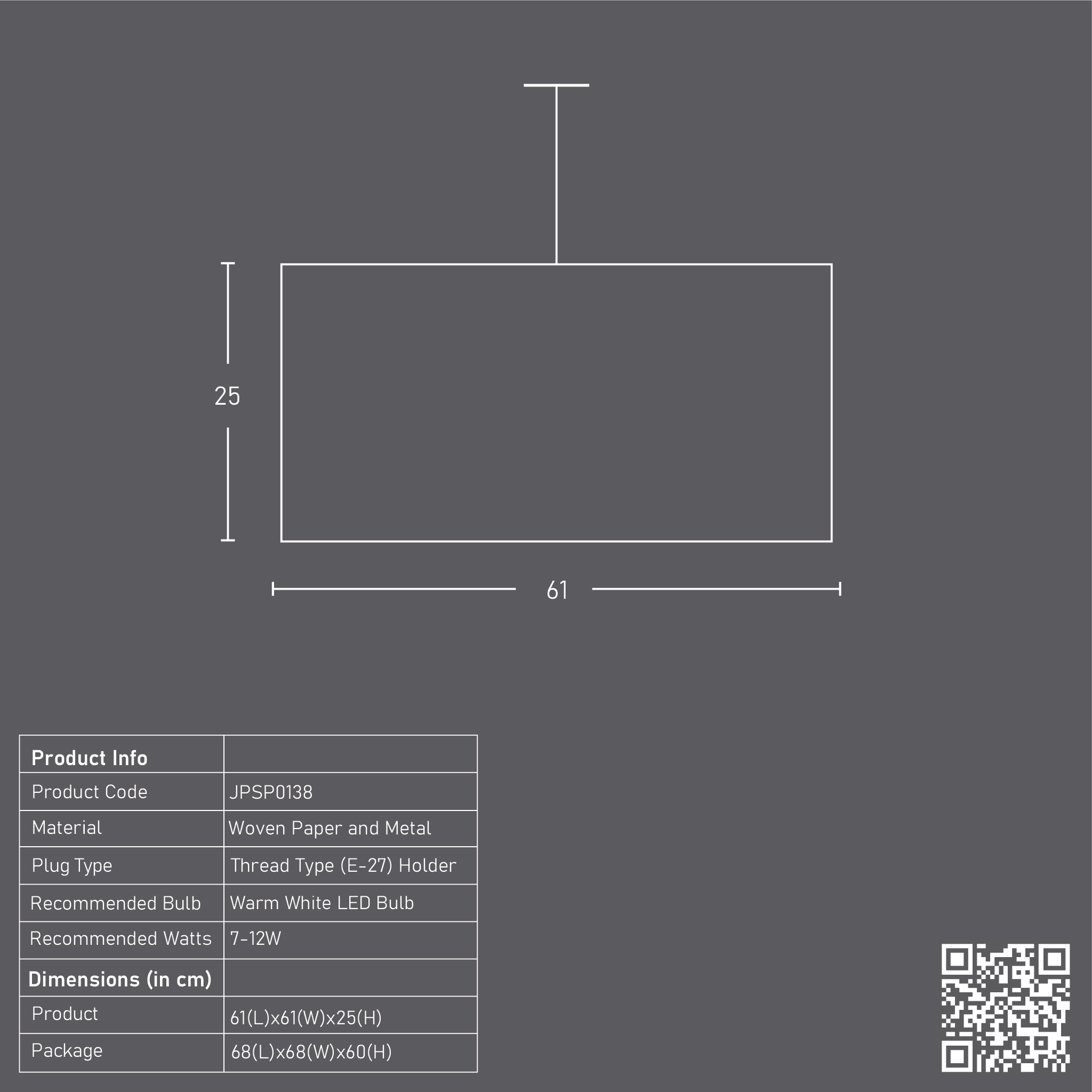 Drum Woven Pendant Lamp