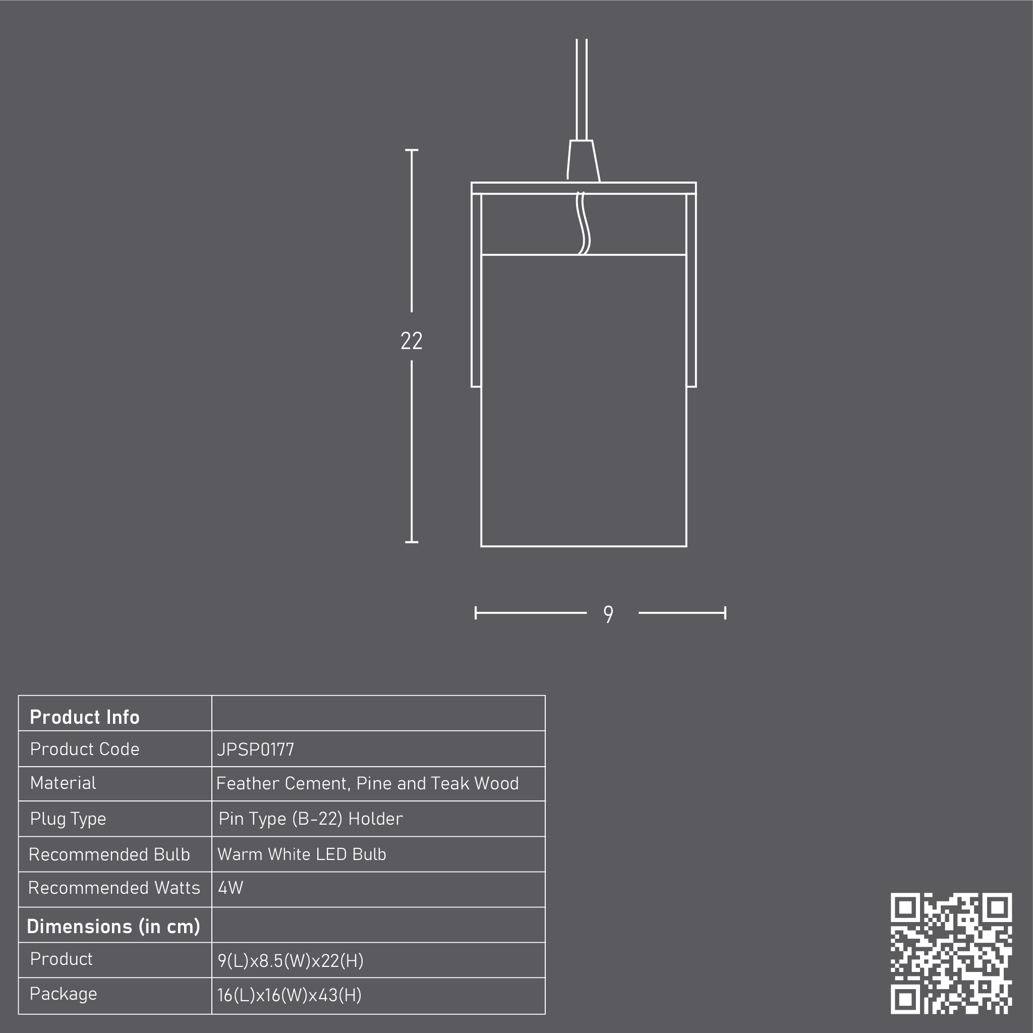Cubiture Block Spot Pendant Lamp