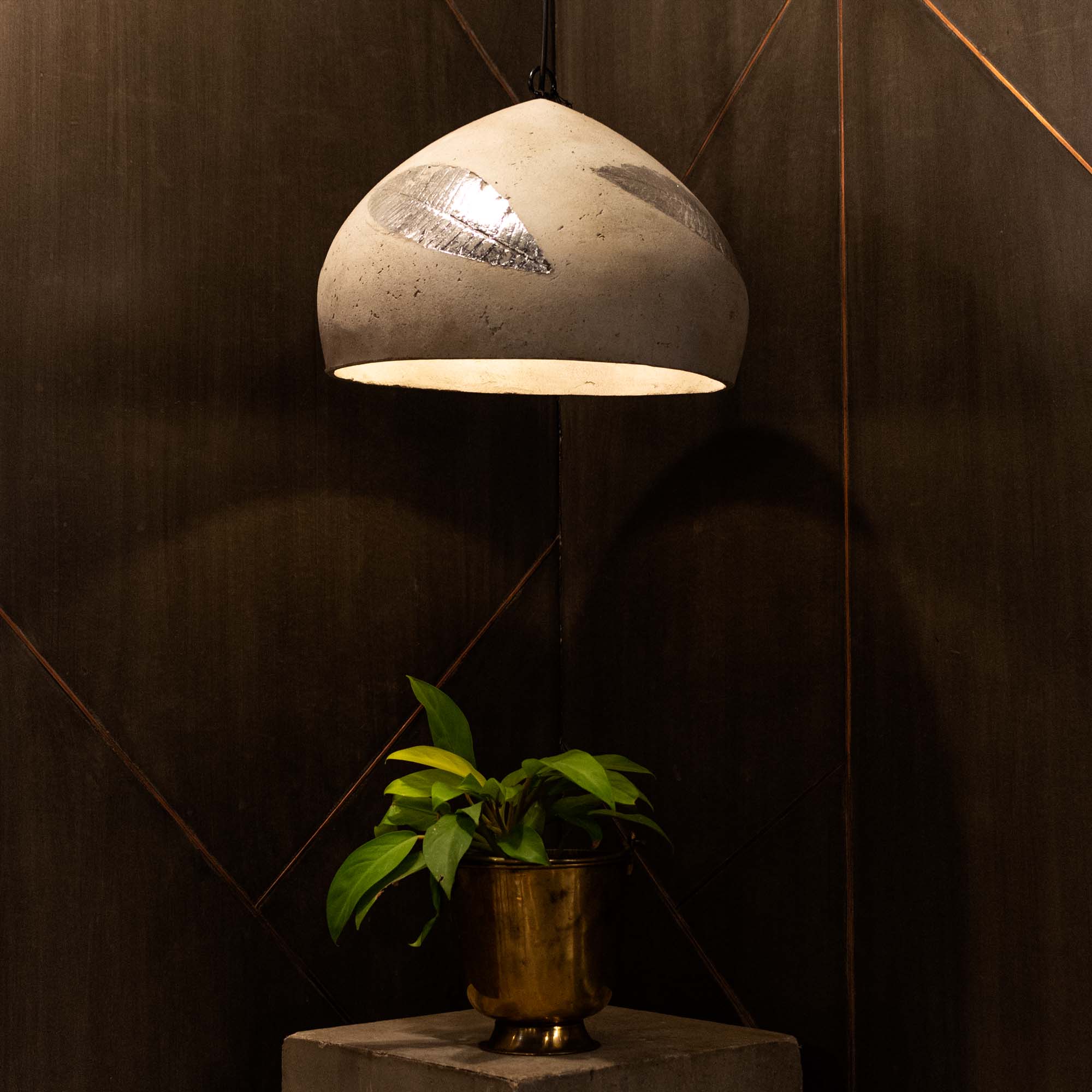 Silver Folio Domical Pendant Lamp