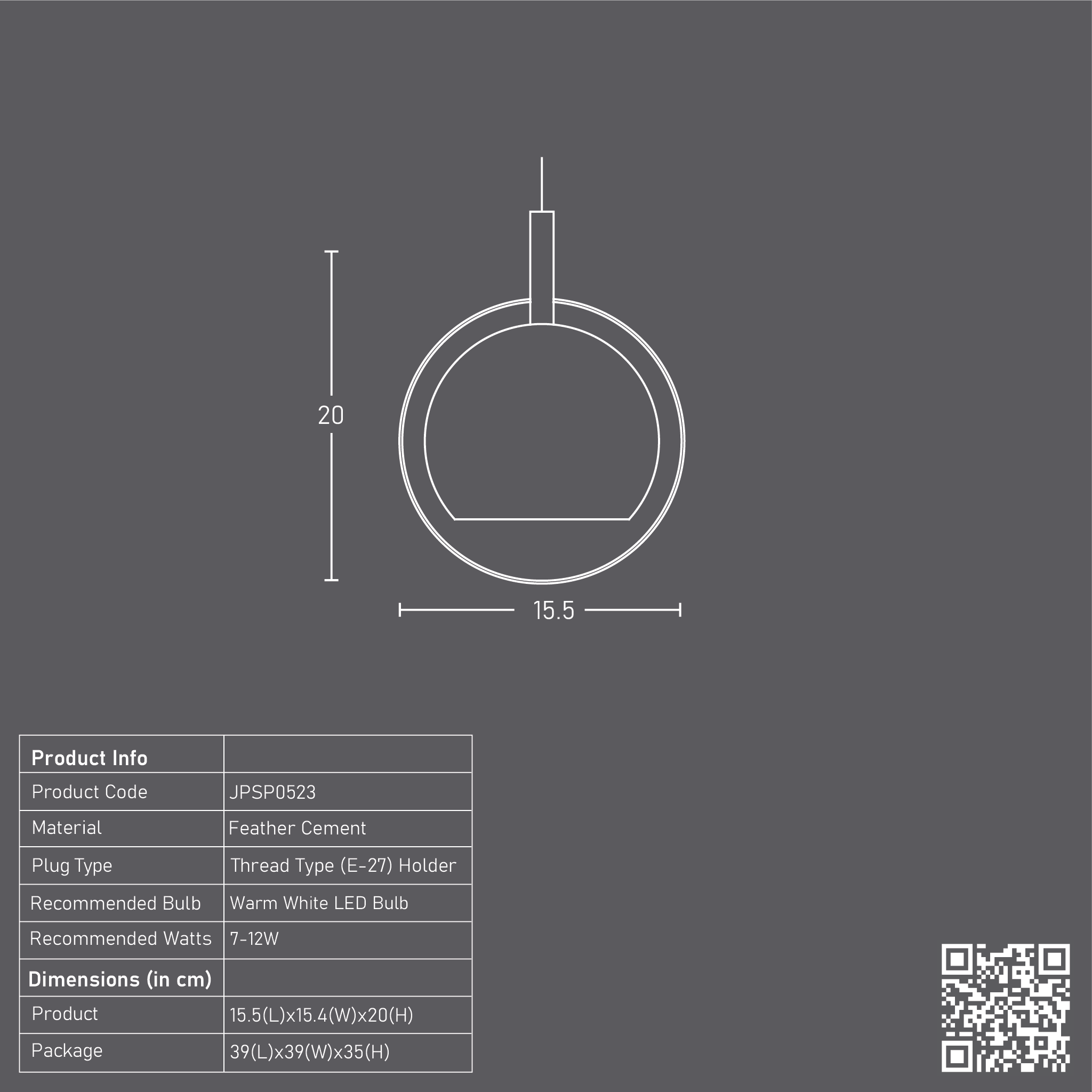 Illuminate Pendant Lamp (Blue Gradation) (Small)