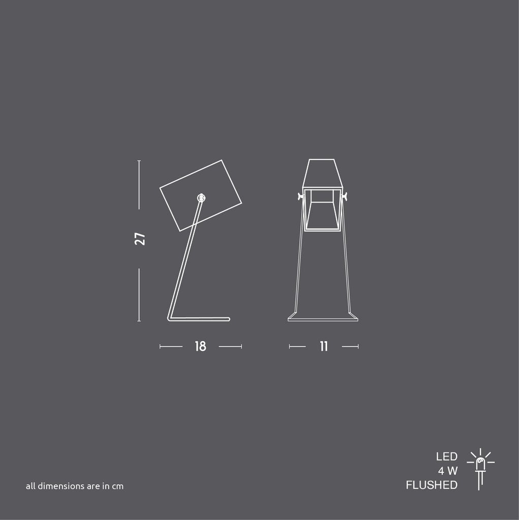 Cork Sleek Table Lamp Dark