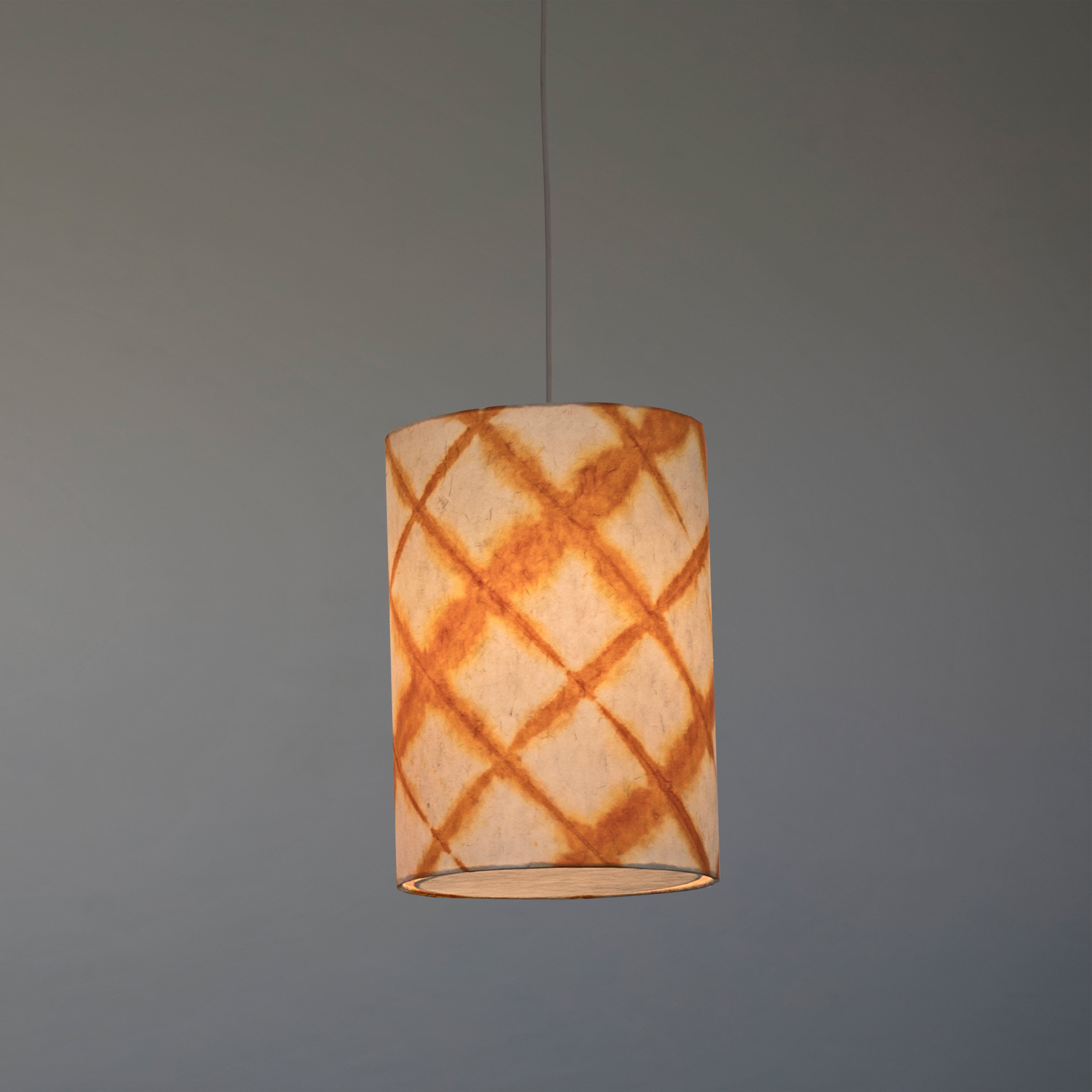 Tower Shibori Pendant Lamp (Orange diamond)