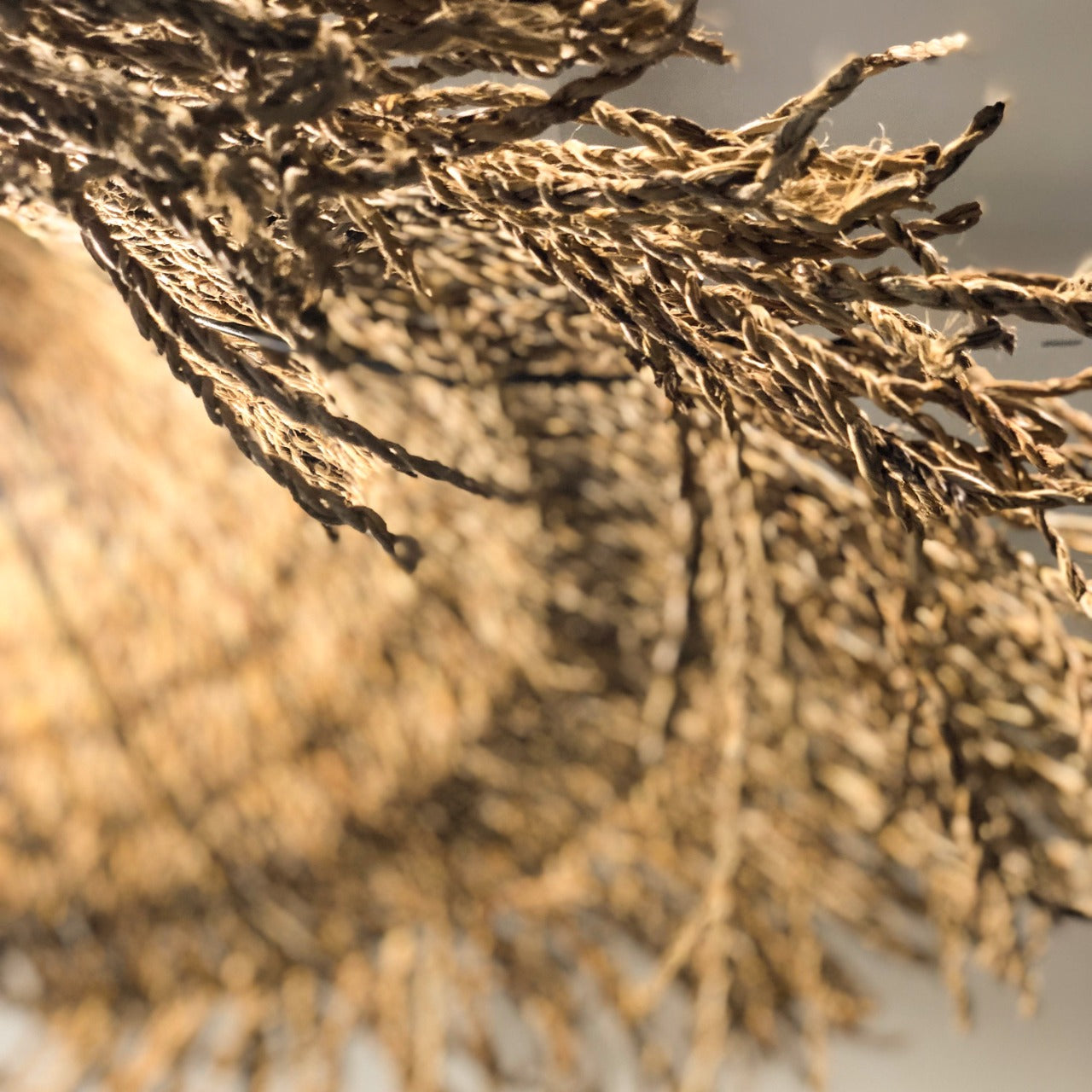 Conical Banana Weave Lamp