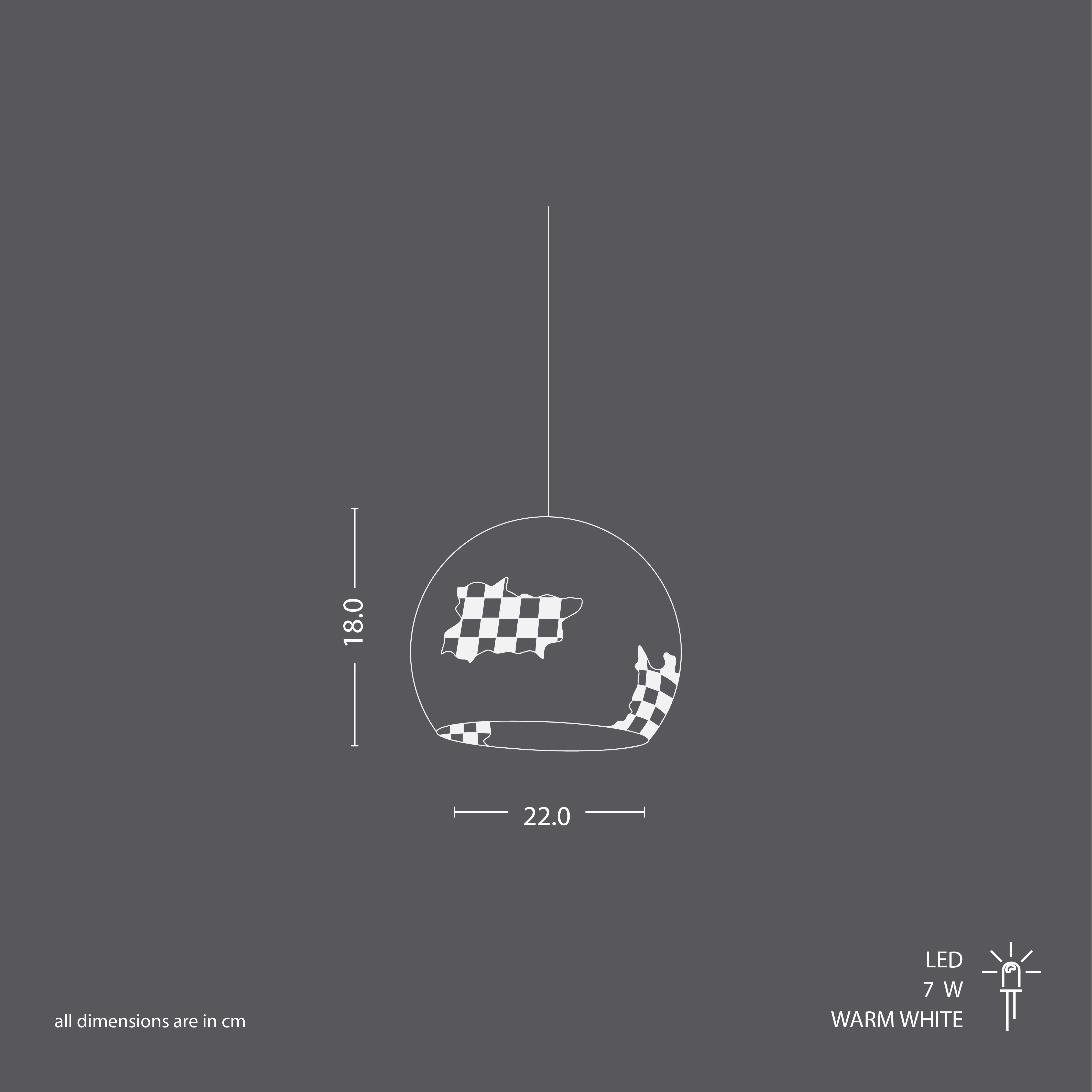 Orb Pendant Lamp with Banana Rope Mesh