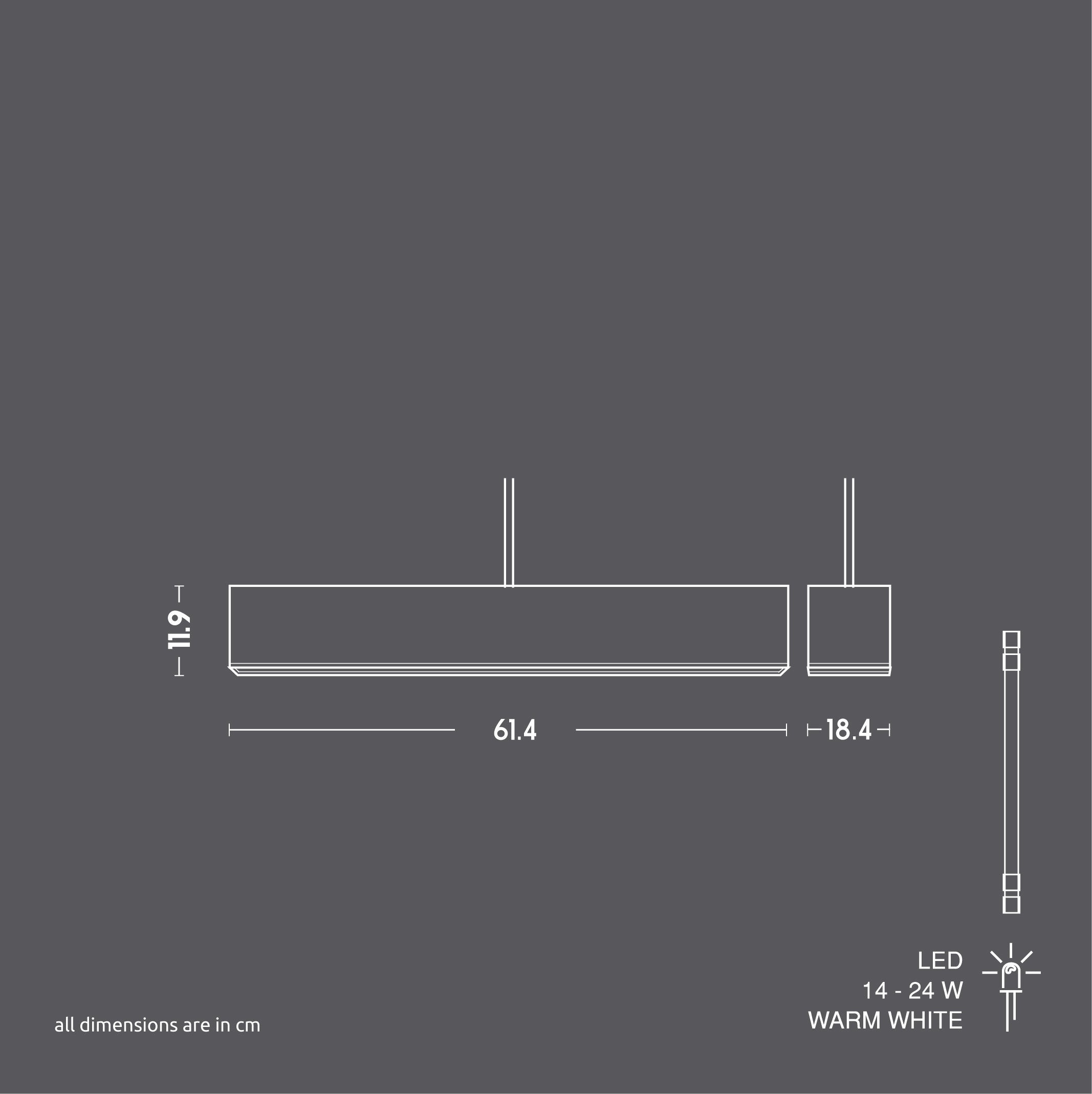 Amalgam Oblang Pendant Lamp (Copper)