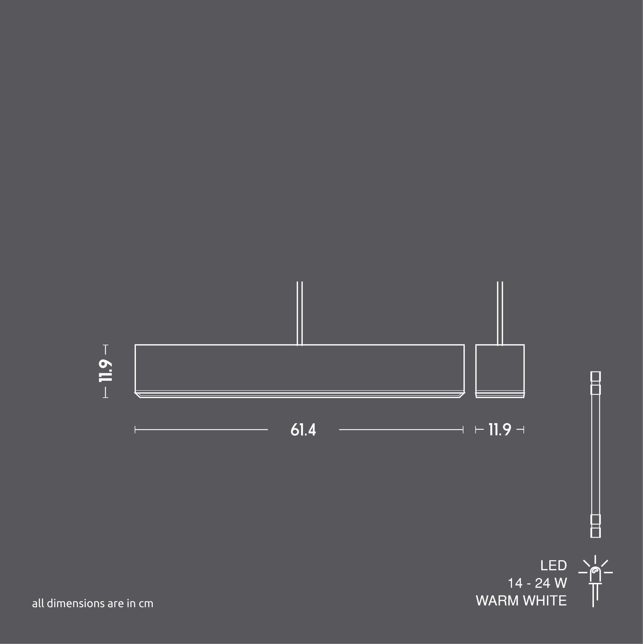 Amalgam Oblang Pendant Lamp (Copper)