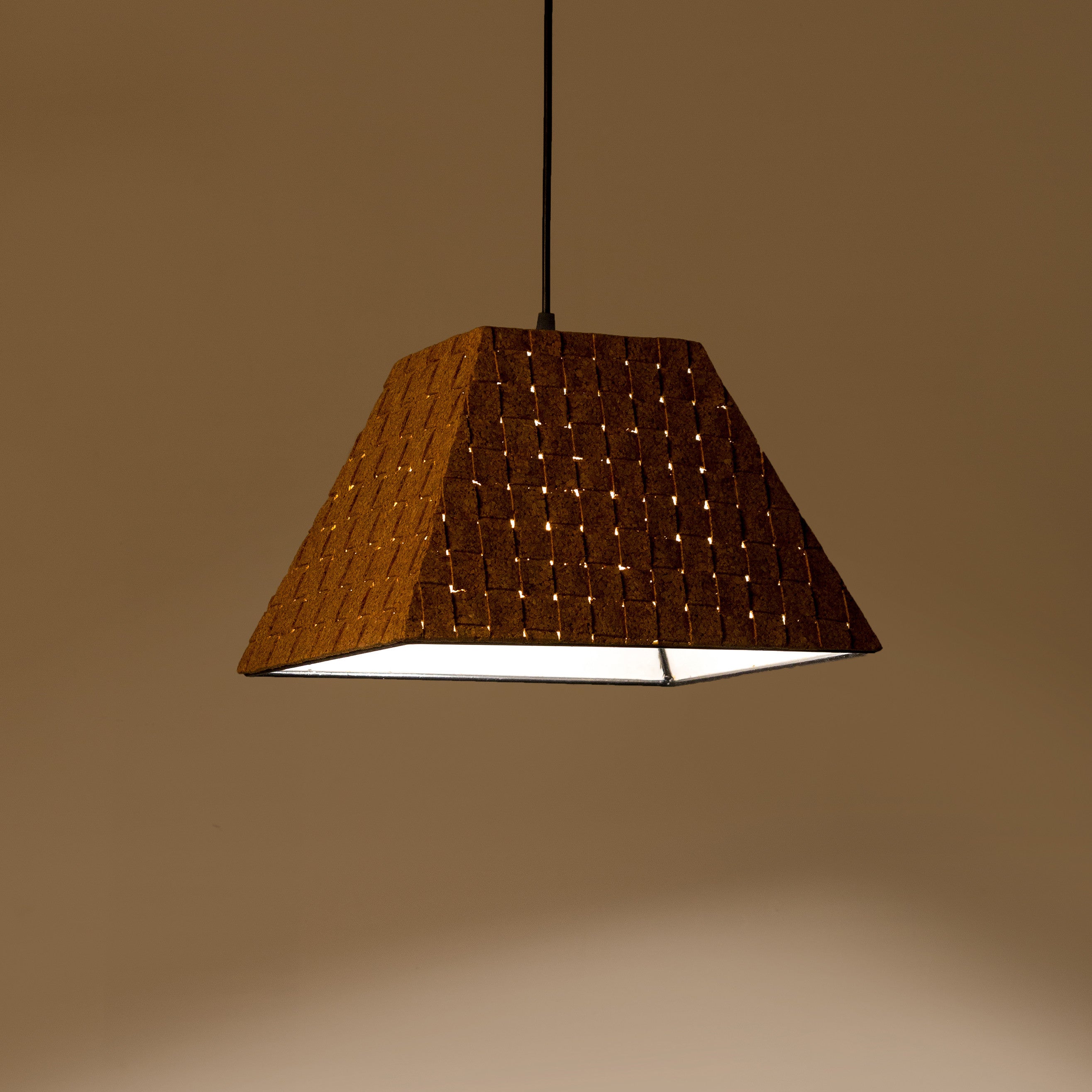 Cork Weaved Trapeze Light