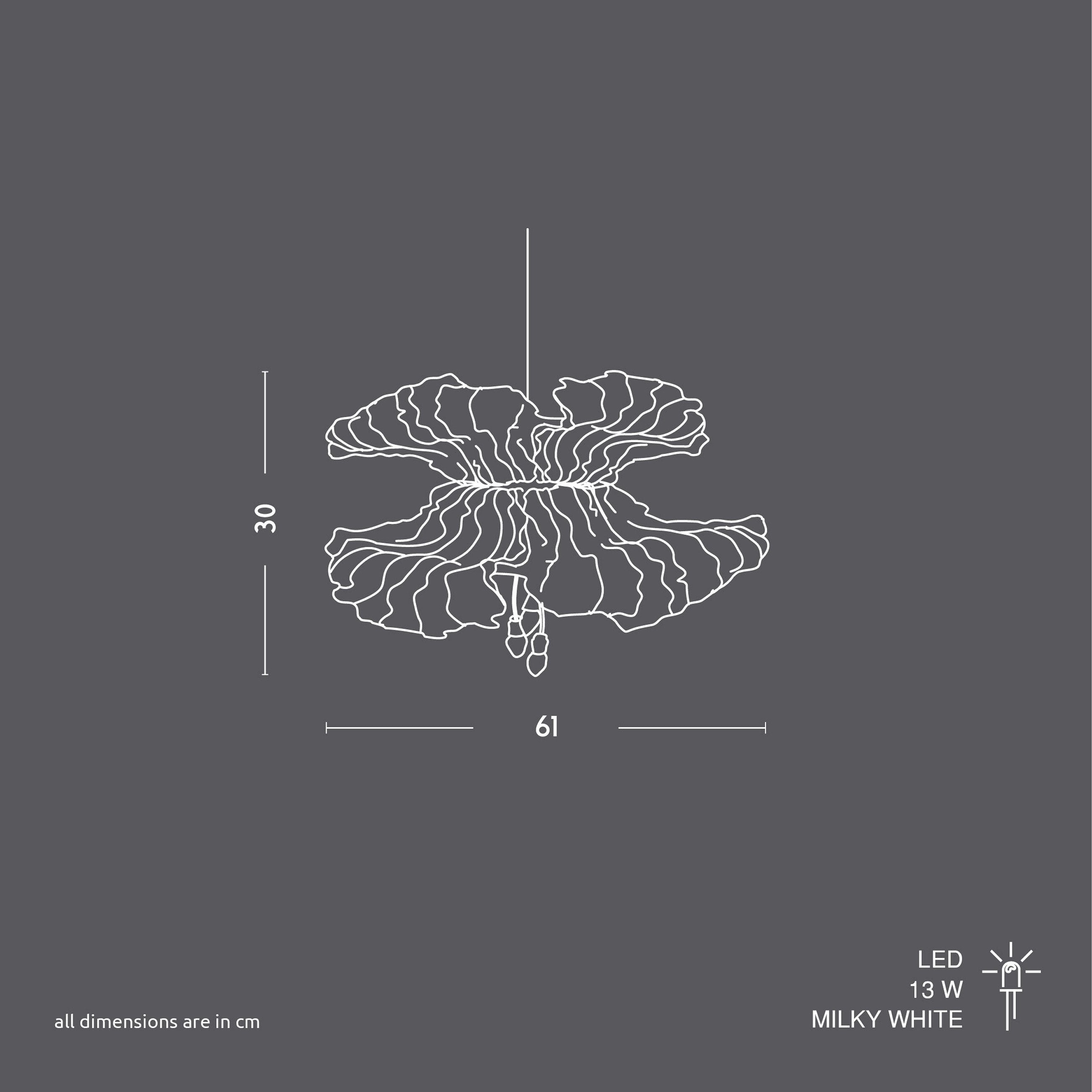 Double Passion Flower Pendant Lamp