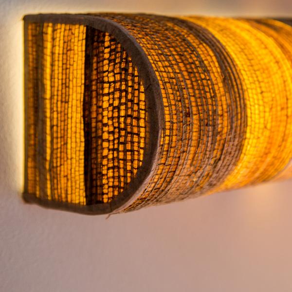 Tube Cover Curve Bark Wall Lamp