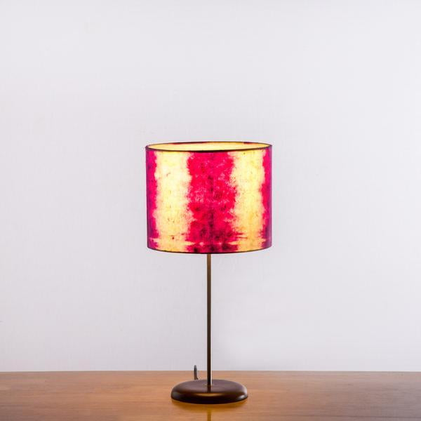 Magenta Linear Tower Shibori Table Lamp