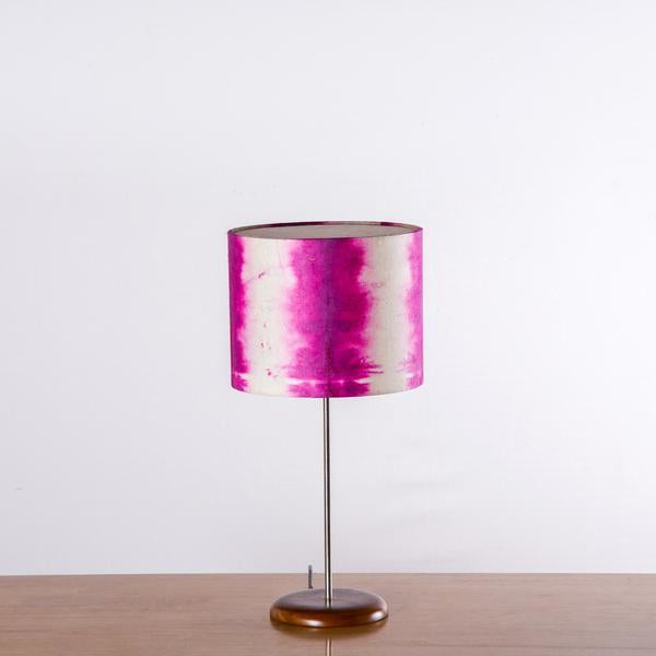 Magenta Linear Tower Shibori Table Lamp