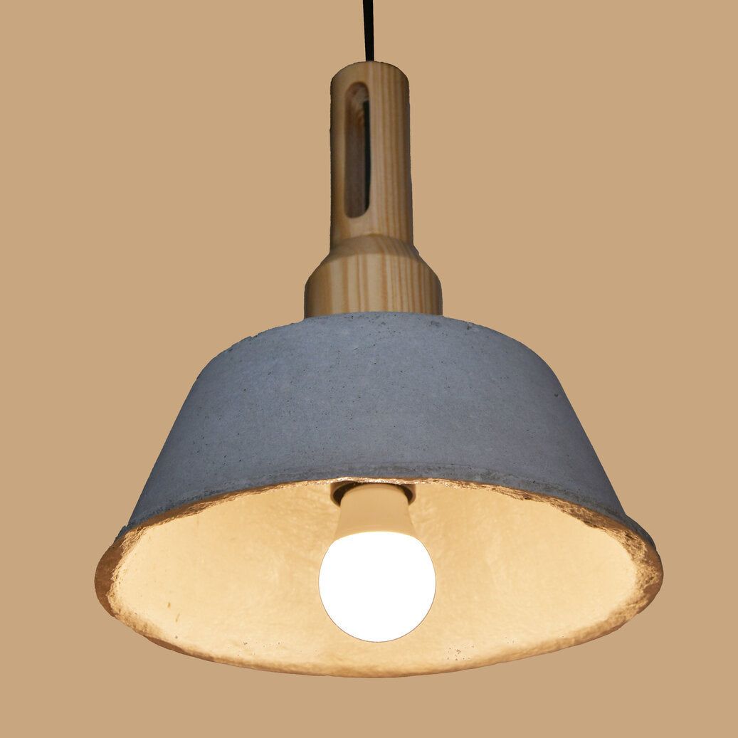 Woodlot Cresset Pendant Lamp-JP Eco Design-Bedroom Lamps,cement,Living Room Lamps,OVERSEAS,Study Room Lamps,wood,Wooden Lamps