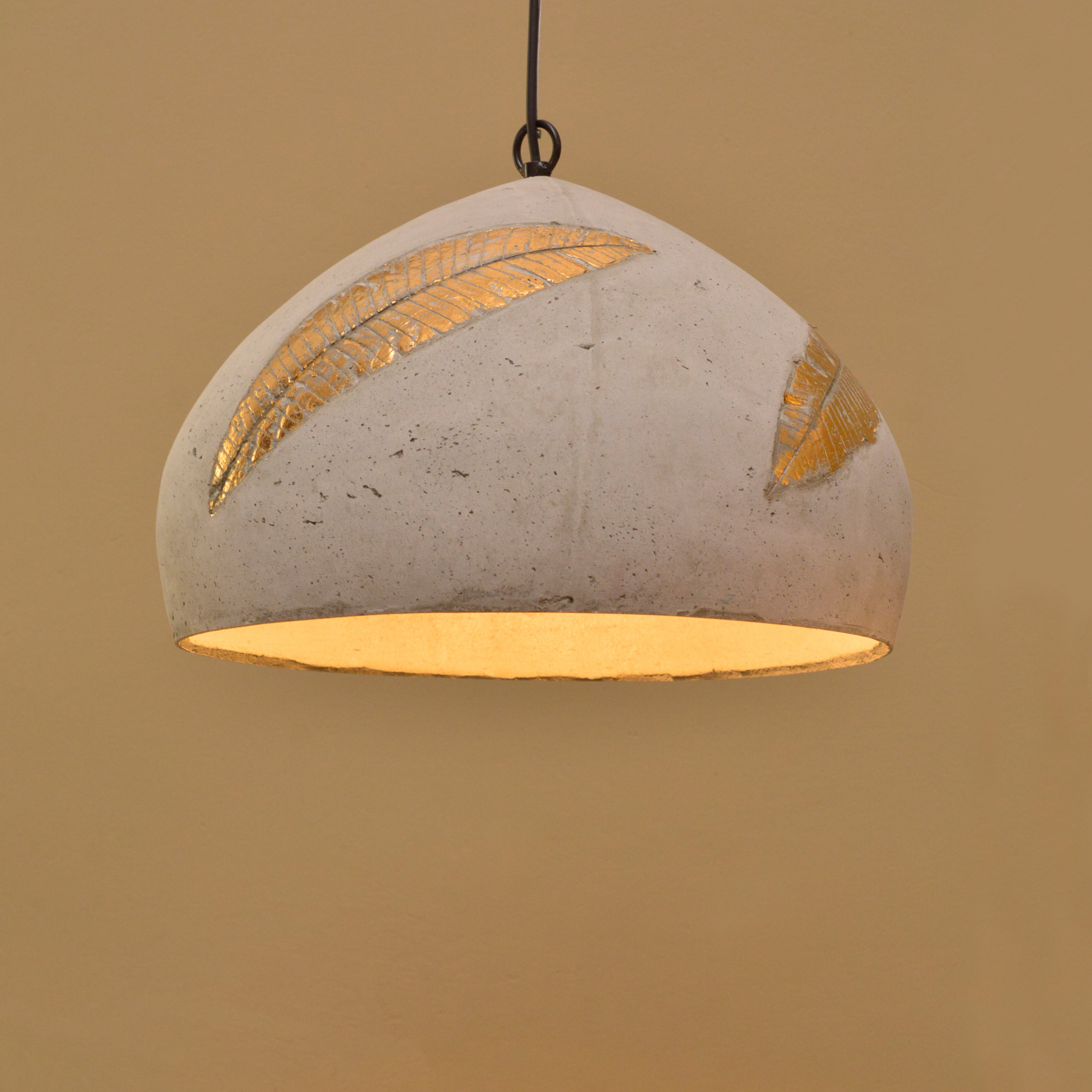 Gold Folio Domical Pendant Lamp