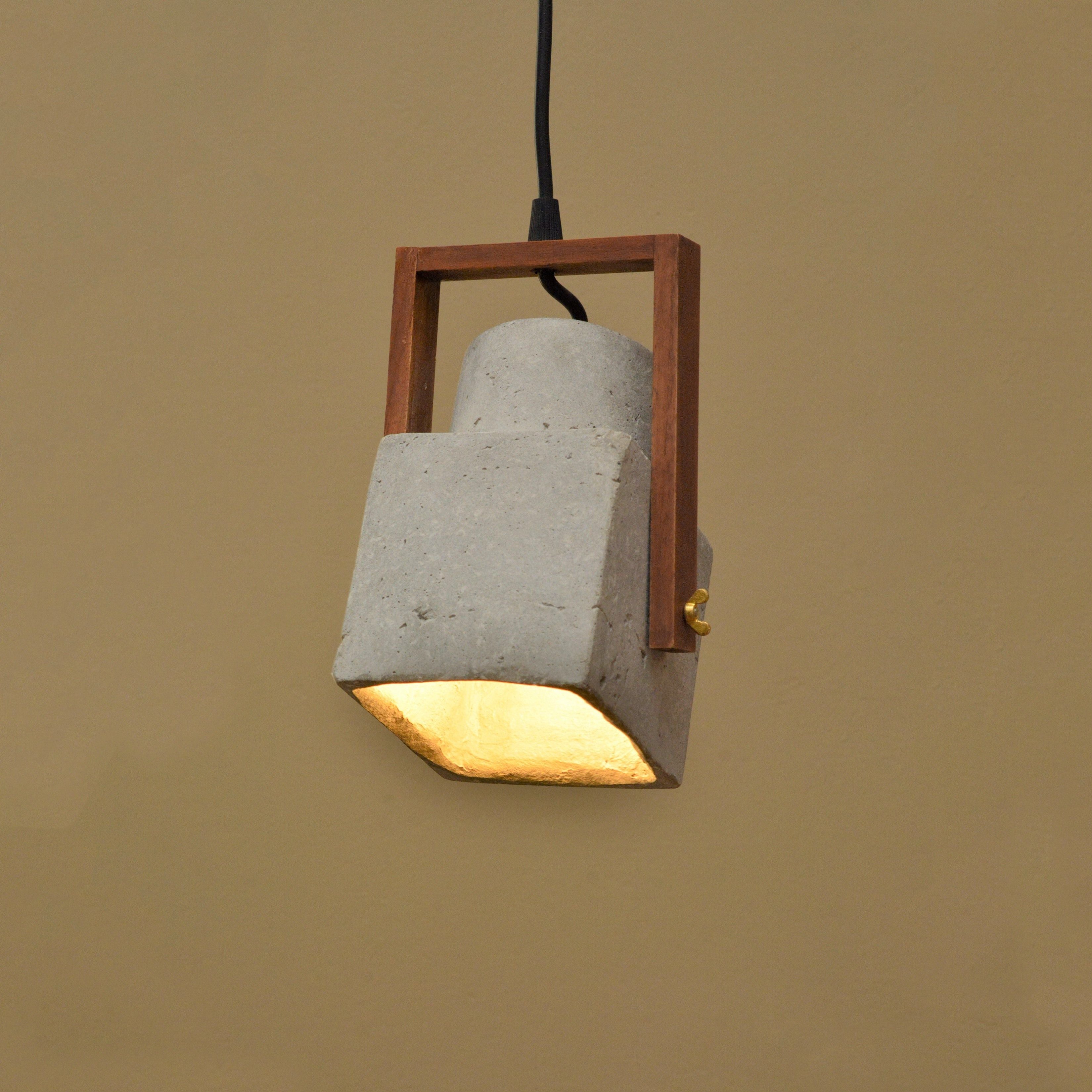 Cubiform Block Spot Pendant Lamp-JP Eco Design-Bedroom Lamps,cement,Living Room Lamps,OVERSEAS,Study Room Lamps,wood,Wooden Lamps