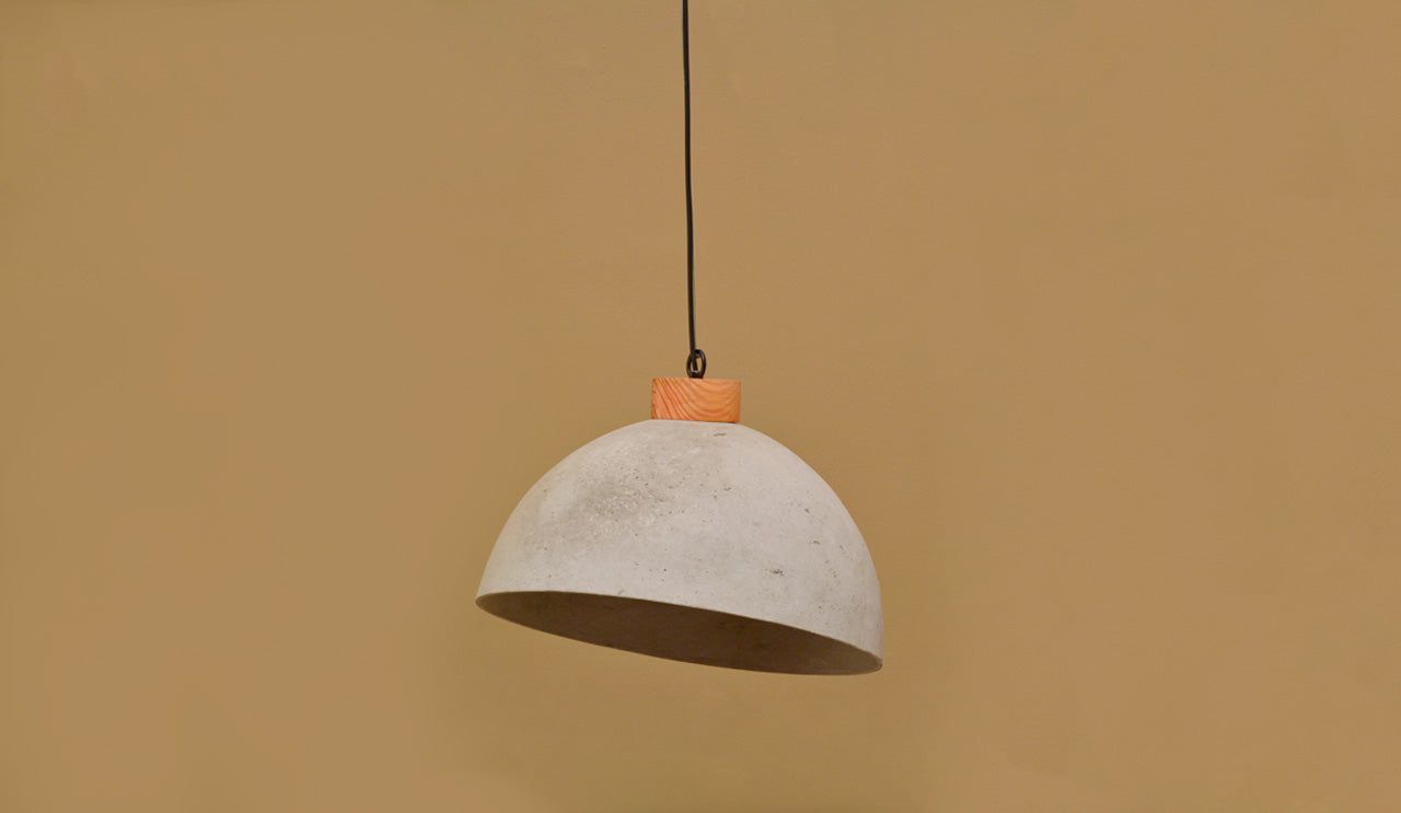 Woodlot Arch Pendant Lamp-JP Eco Design-Bedroom Lamps,cement,Living Room Lamps,OVERSEAS,Study Room Lamps,wood,Wooden Lamps