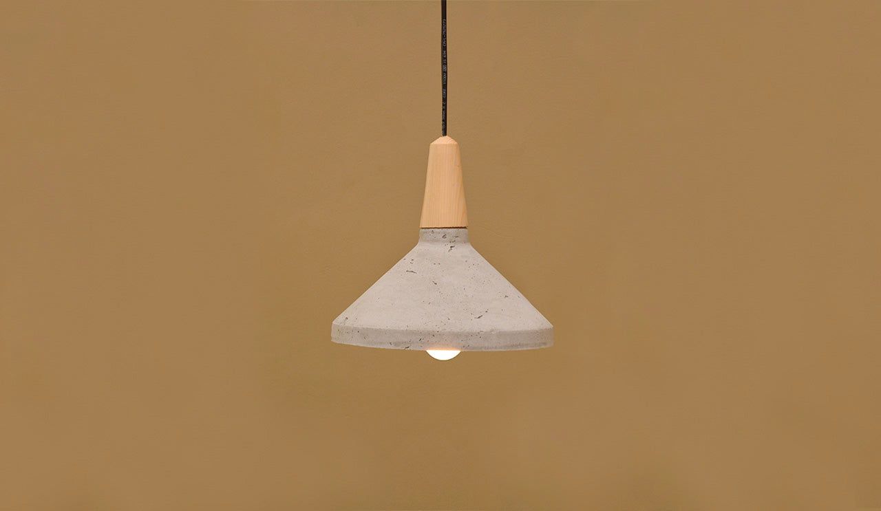 Flume Woodlot Pendant Lamp-JP Eco Design-Bedroom Lamps,cement,Living Room Lamps,OVERSEAS,Study Room Lamps,wood,Wooden Lamps