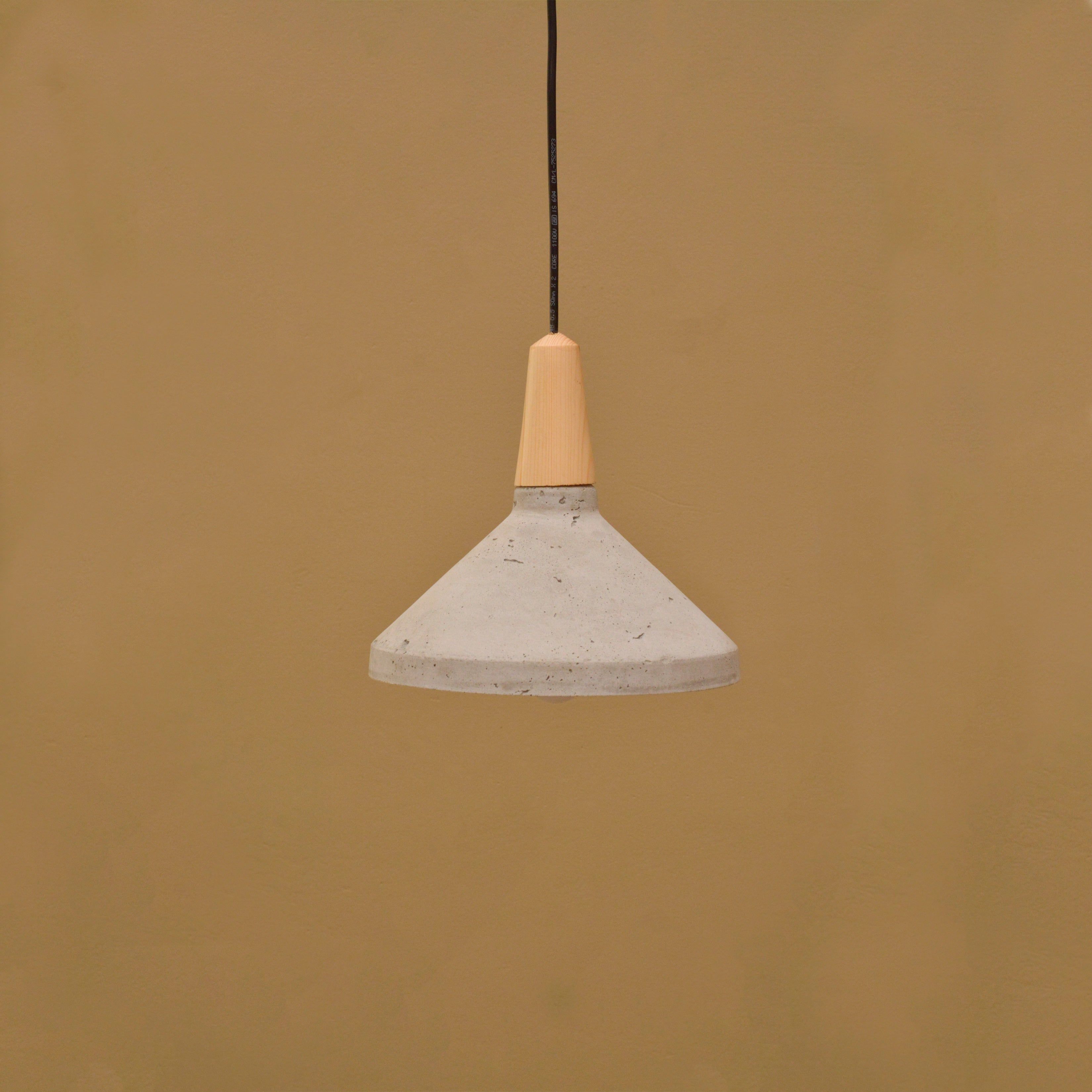 Flume Woodlot Pendant Lamp-JP Eco Design-Bedroom Lamps,cement,Living Room Lamps,OVERSEAS,Study Room Lamps,wood,Wooden Lamps