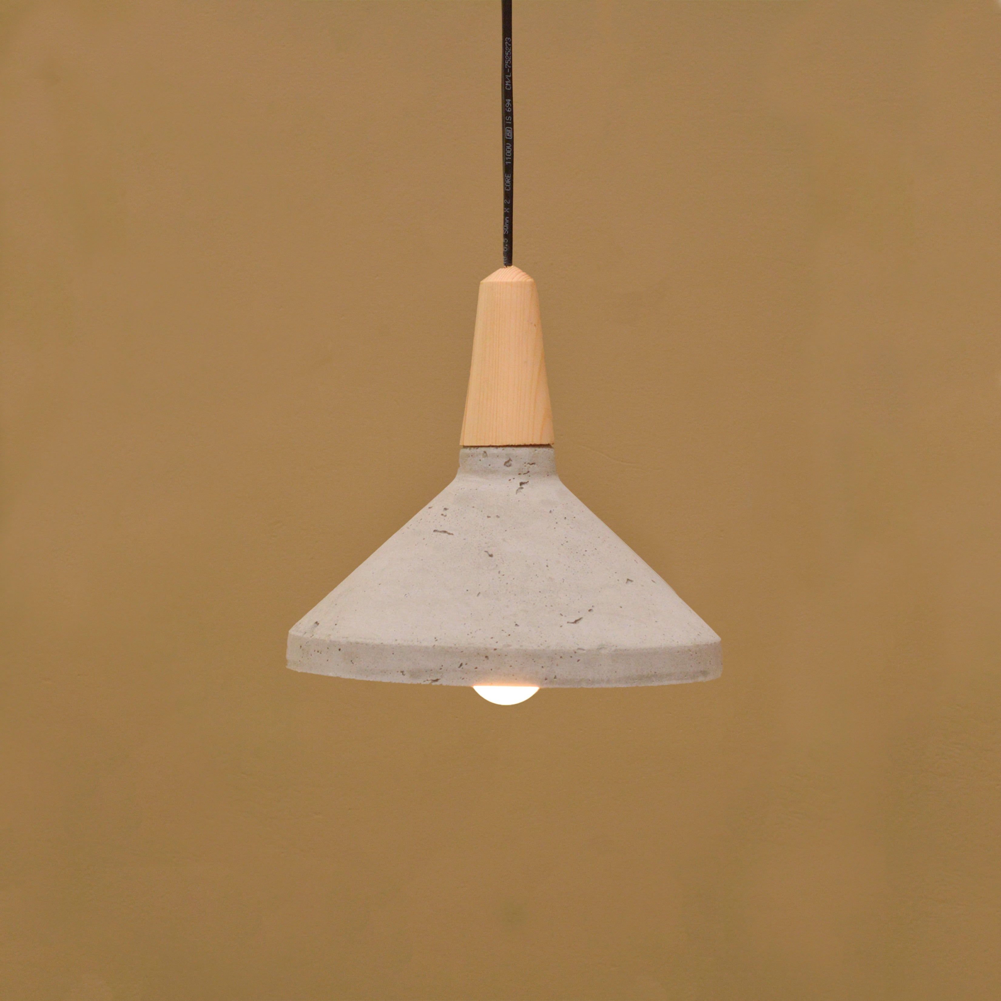 Flume Woodlot Pendant Lamp-JP Eco Design-Bedroom Lamps,cement,Living Room Lamps,OVERSEAS,Study Room Lamps,wood,Wooden Lamps