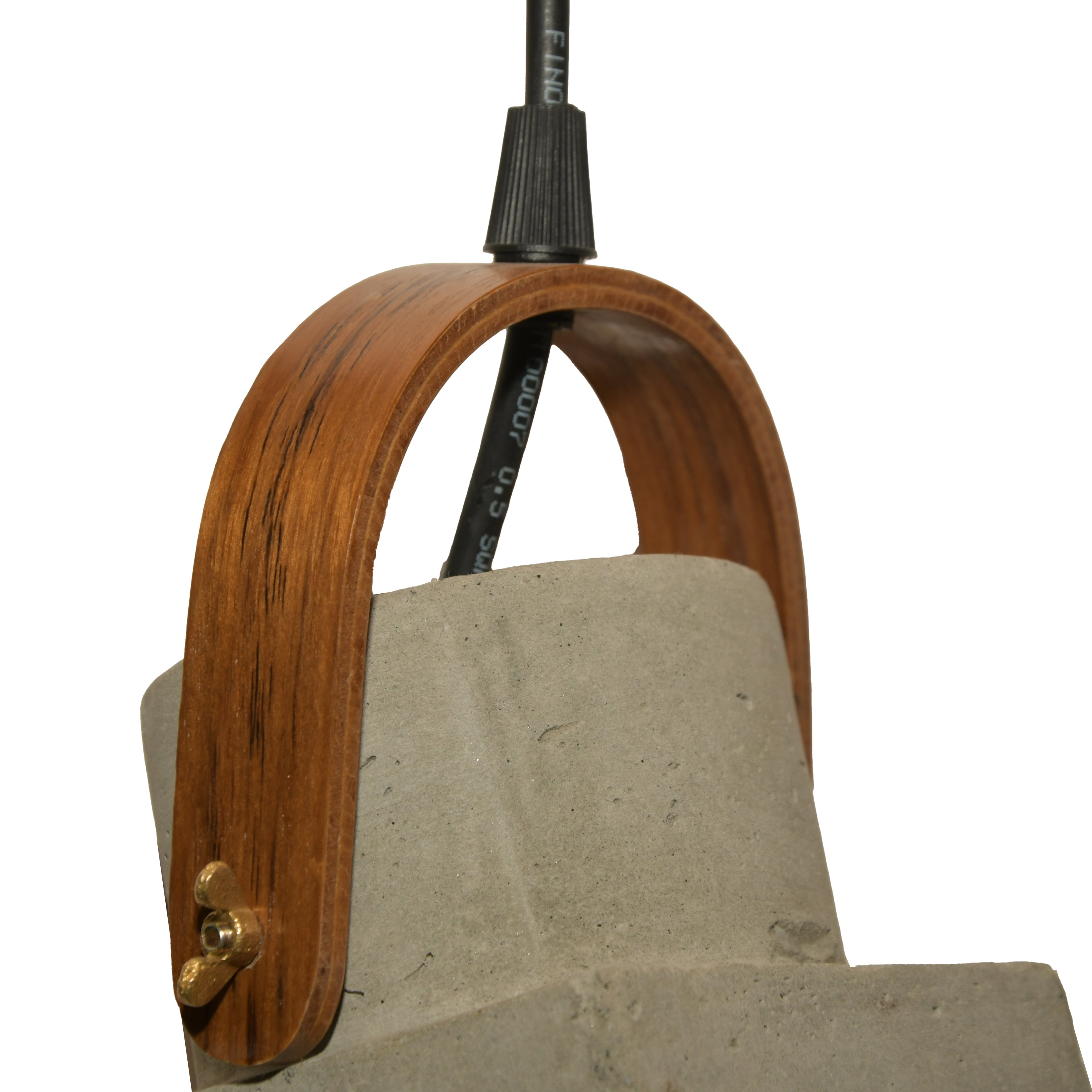 Cubicurve Block Spot Pendant Lamp-JP Eco Design-Bedroom Lamps,cement,Living Room Lamps,OVERSEAS,Study Room Lamps,wood,Wooden Lamps