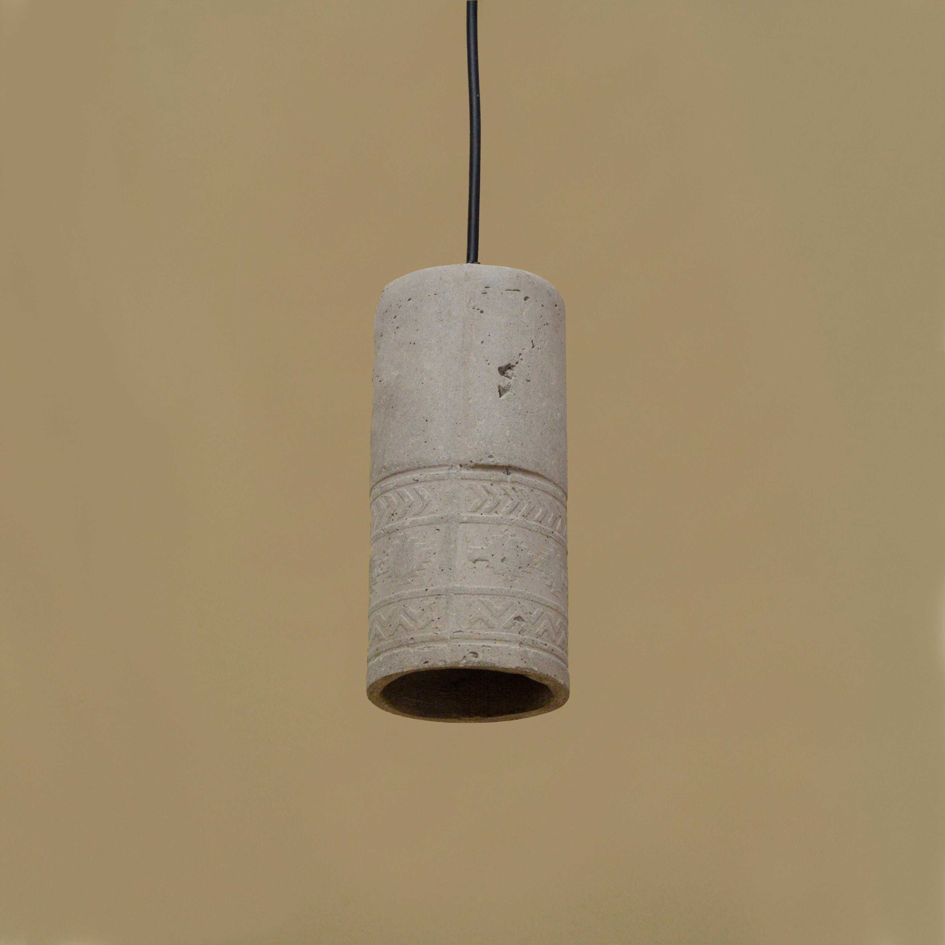 Icicle Assorted Pendant Lamp (Aztec Print)-JP Eco Design-Bedroom Lamps,cement,Living Room Lamps,OVERSEAS,Study Room Lamps