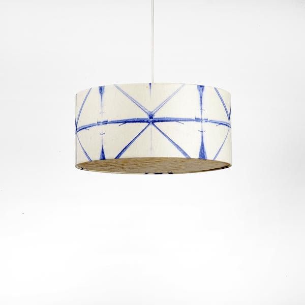 Blue Drum Shibori Star Pendant Lamp