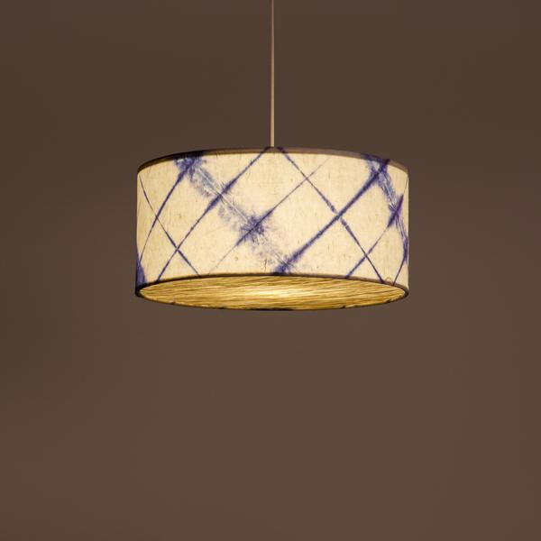 Blue Drum Shibori Diamond Pendant Lamp