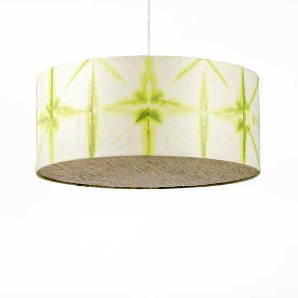 Green Drum Shibori Star Pendant Lamp