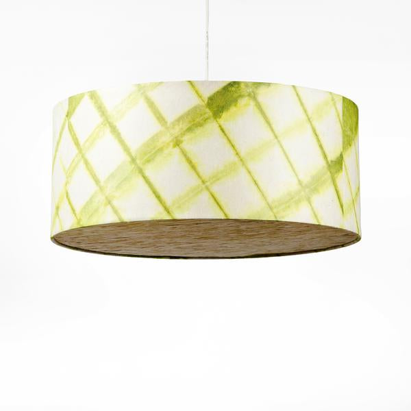 Green Drum Shibori Diamond Pendant Lamp