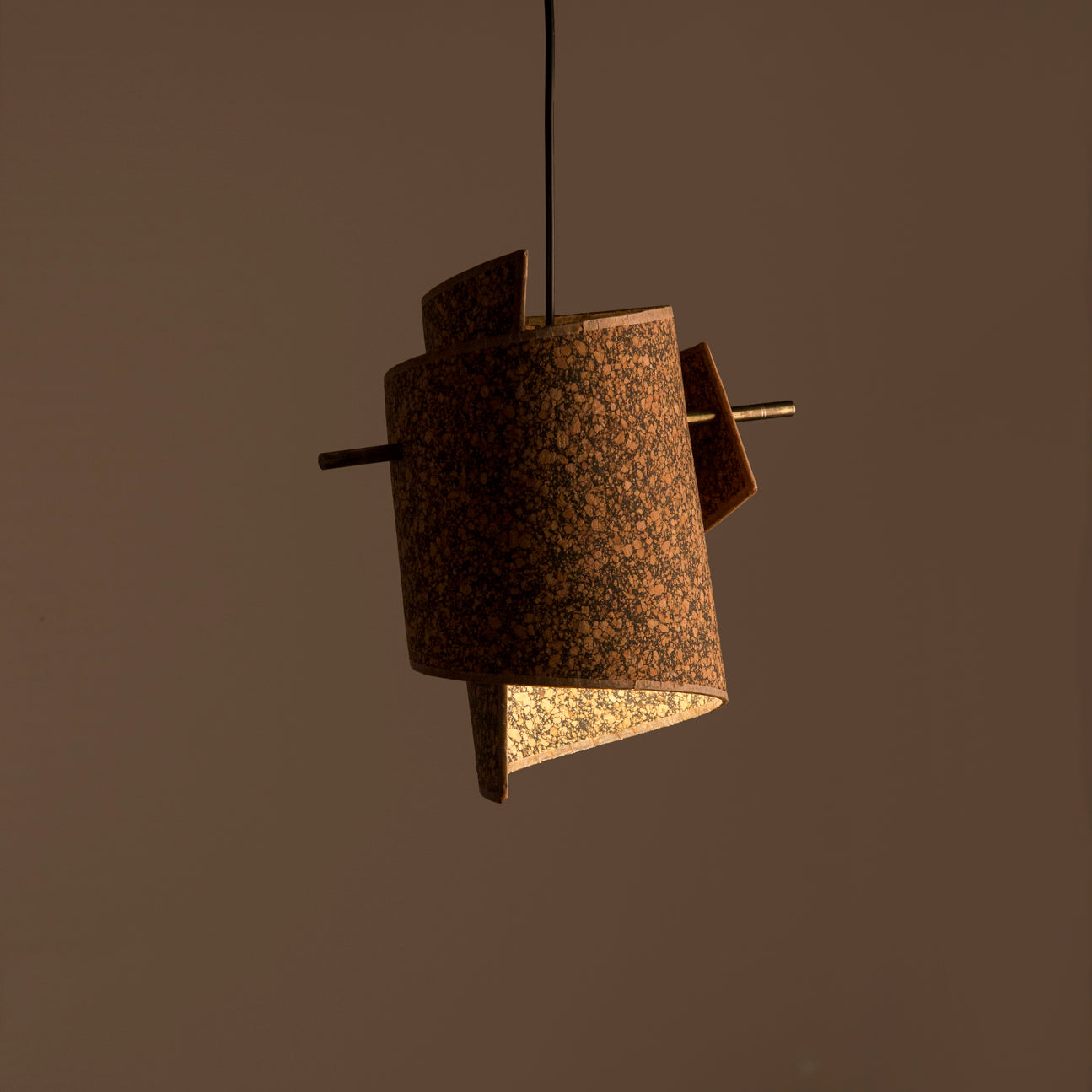 Nissa Cork Spiral Pendant Lamp