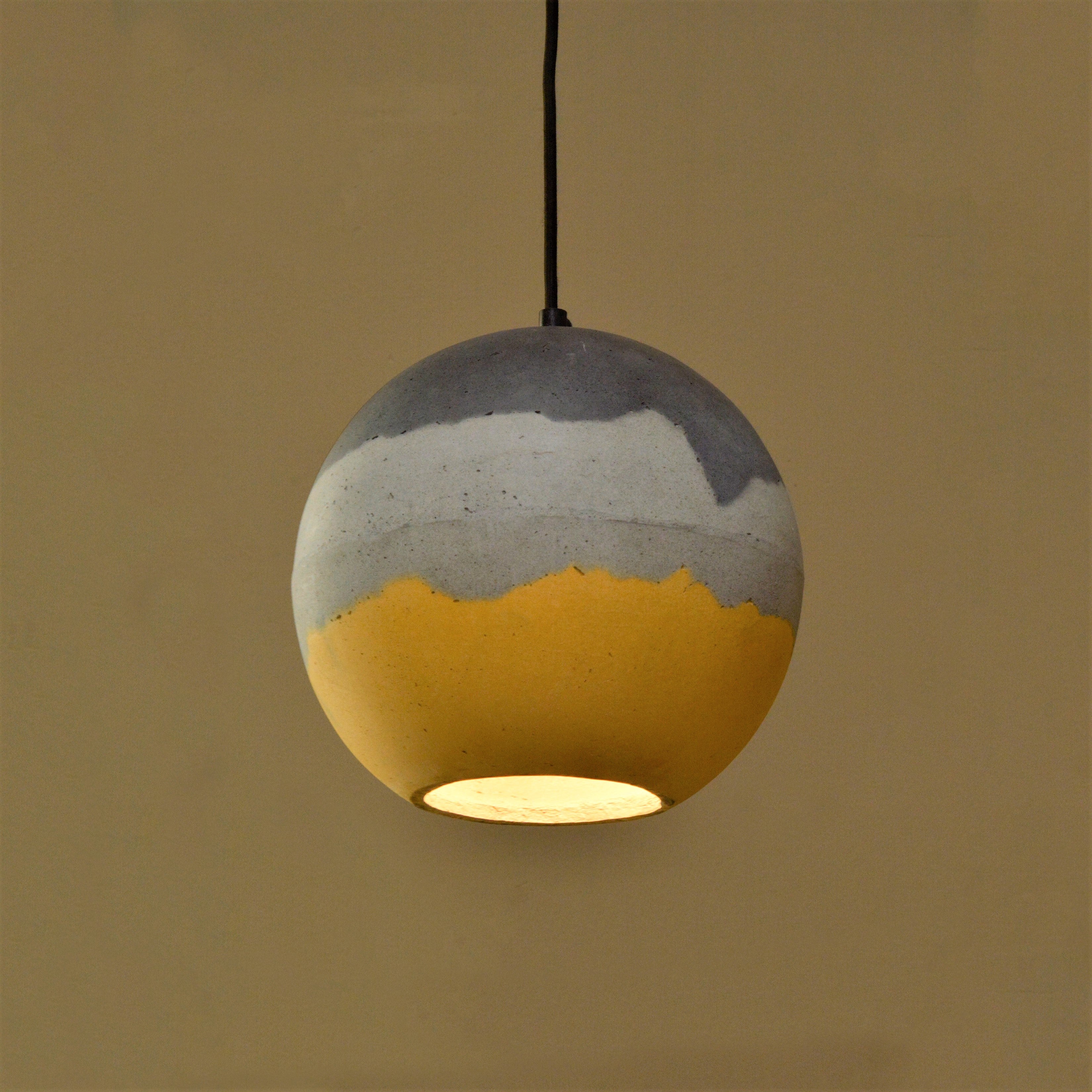 Orb Pendant Lamp (Mustard Gradation)