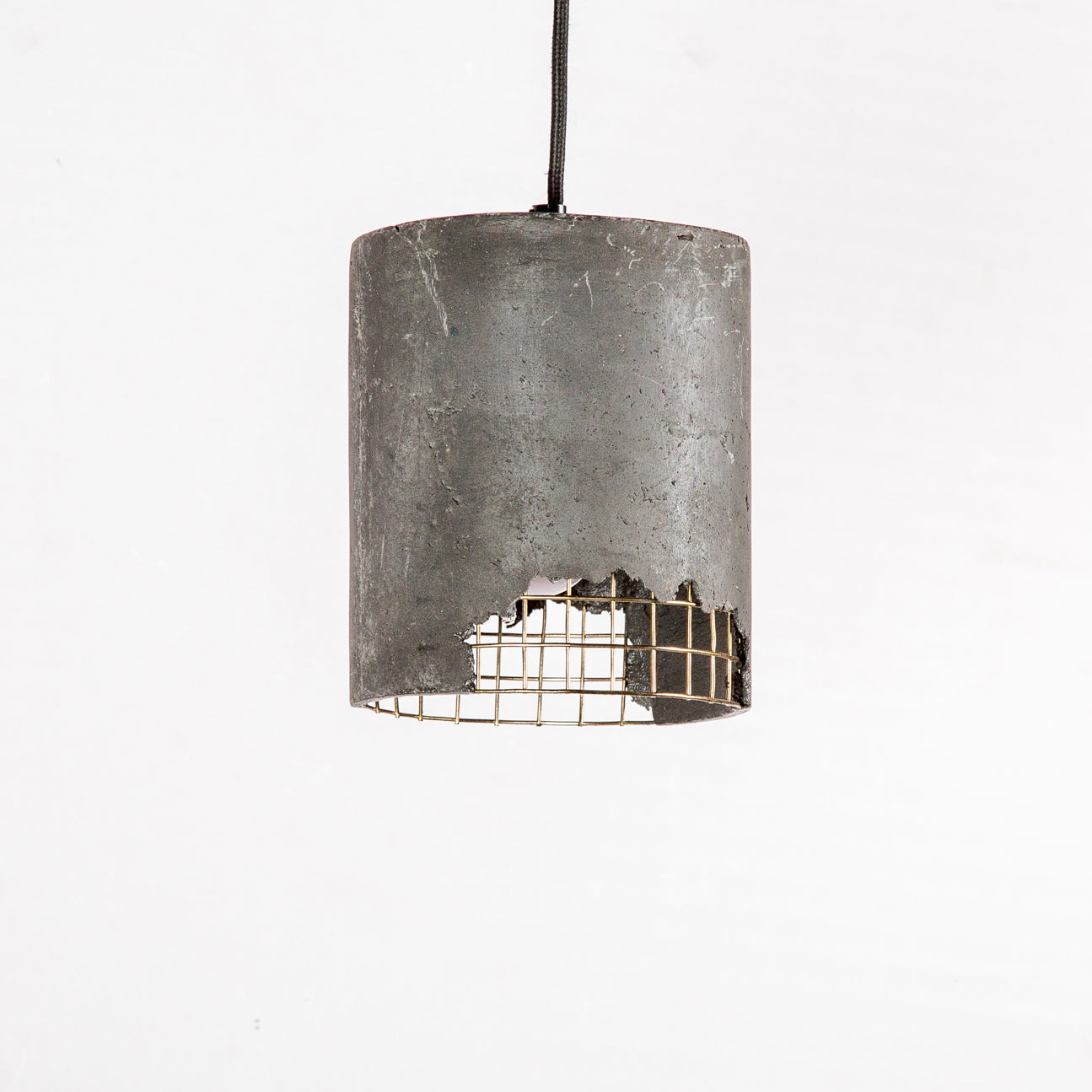 Canister Mesh Fusion Pendant Lamp(Black & Brass)