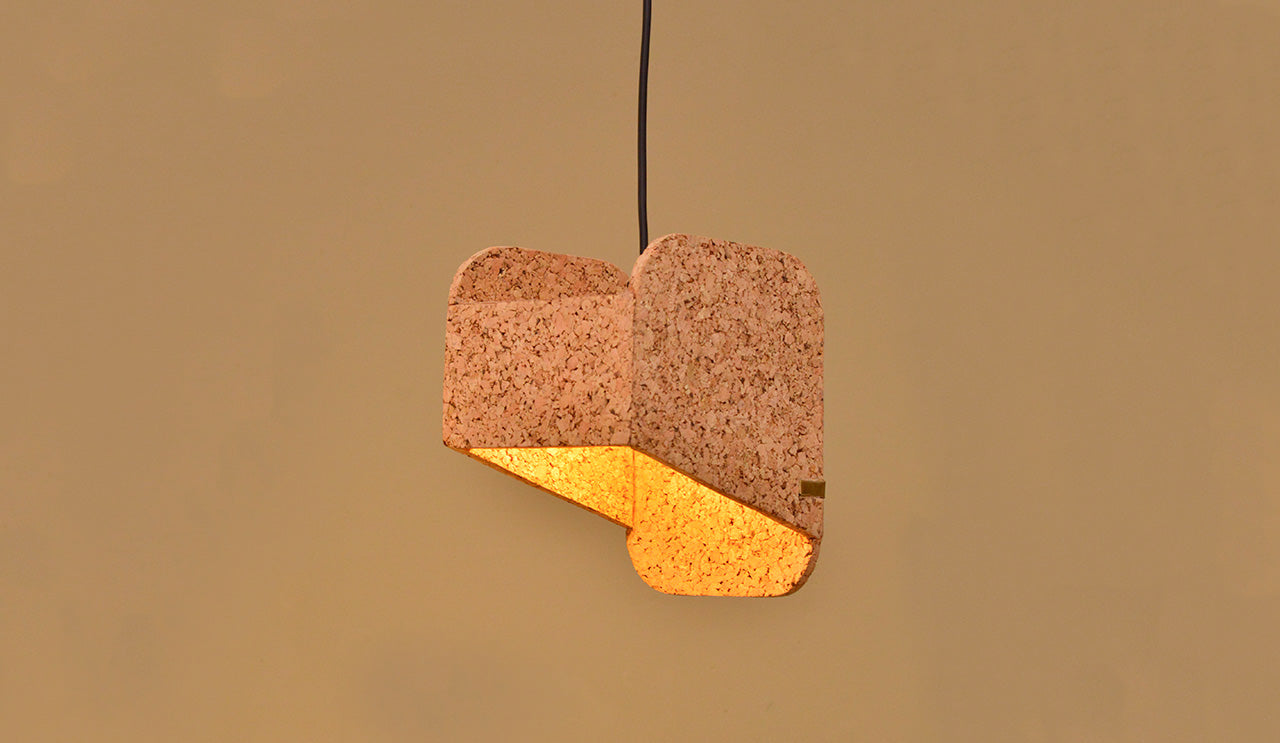 Jude Sliced Pendant Lamp (Dark Cork)