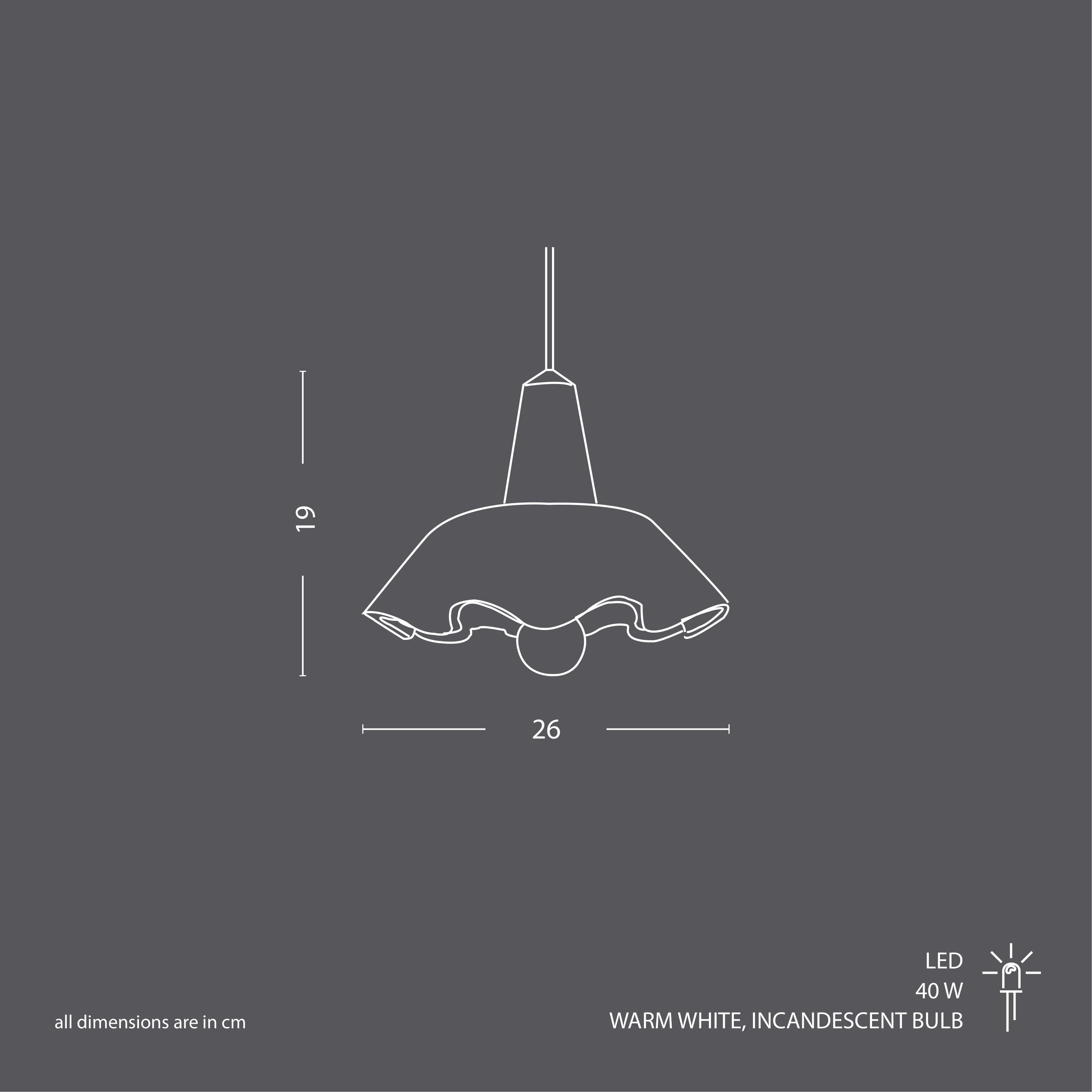 Twill Pendant Lamp (Merlot)