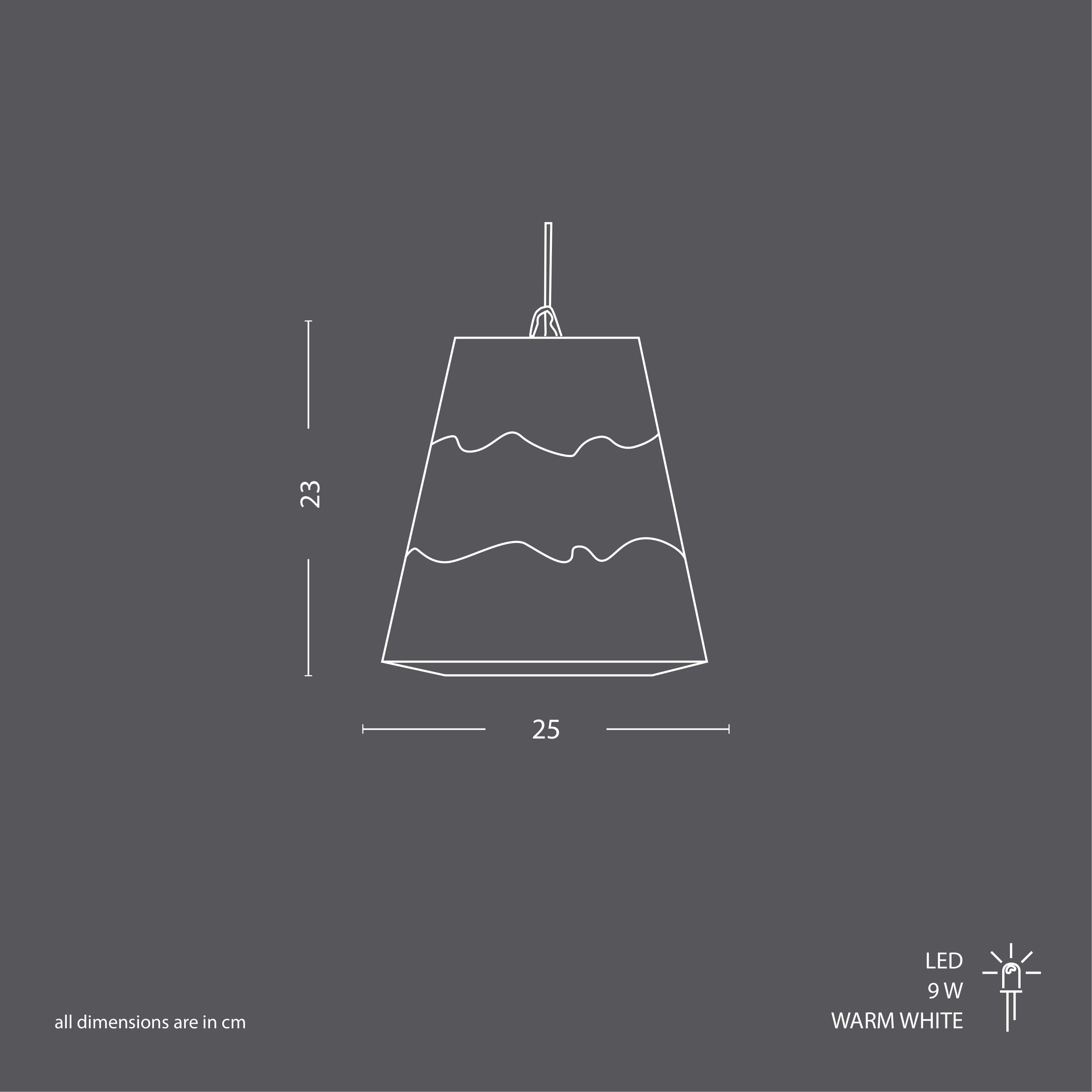 Trapeze Pendant Lamp (Mustard Gradation)