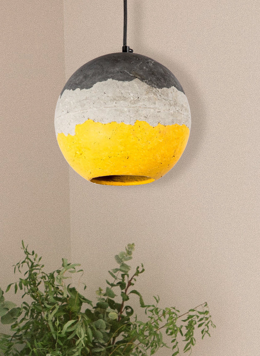 Orb Pendant Lamp (Mustard Gradation)