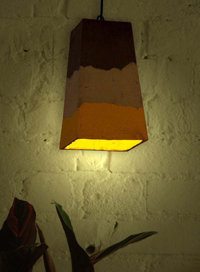 Trapeze Pendant Lamp (Mustard Gradation)