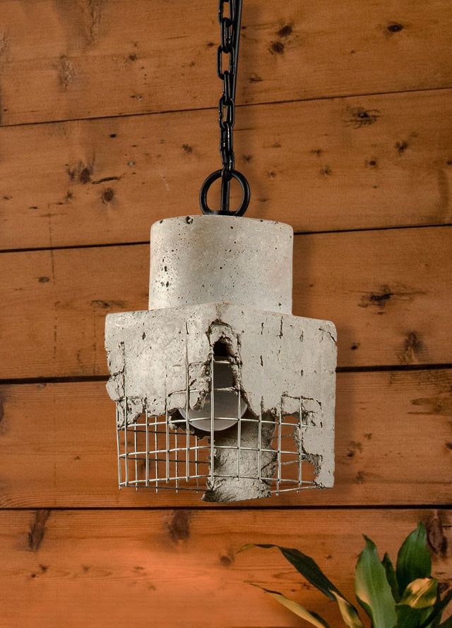 Cubicask Mesh Fushion Pendant Lamp-JP Eco Design-Bedroom Lamps,cement,Living Room Lamps,metal,OVERSEAS,Study Room Lamps