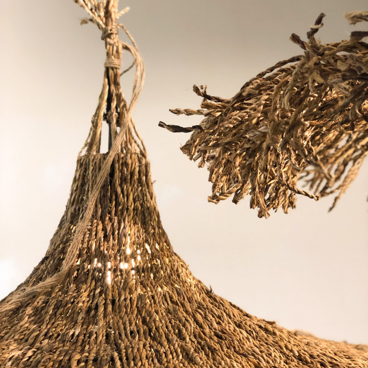 Conical Banana Weave Lamp