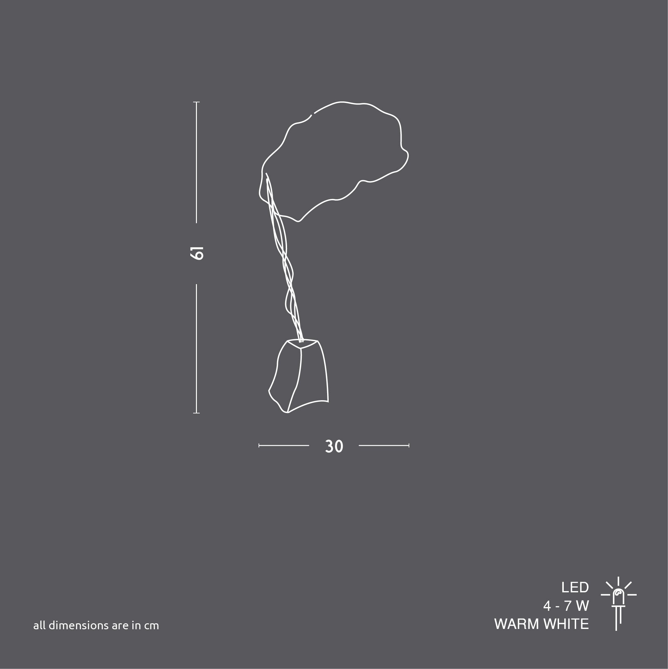 Freefall with Coco Flower Table Lamp