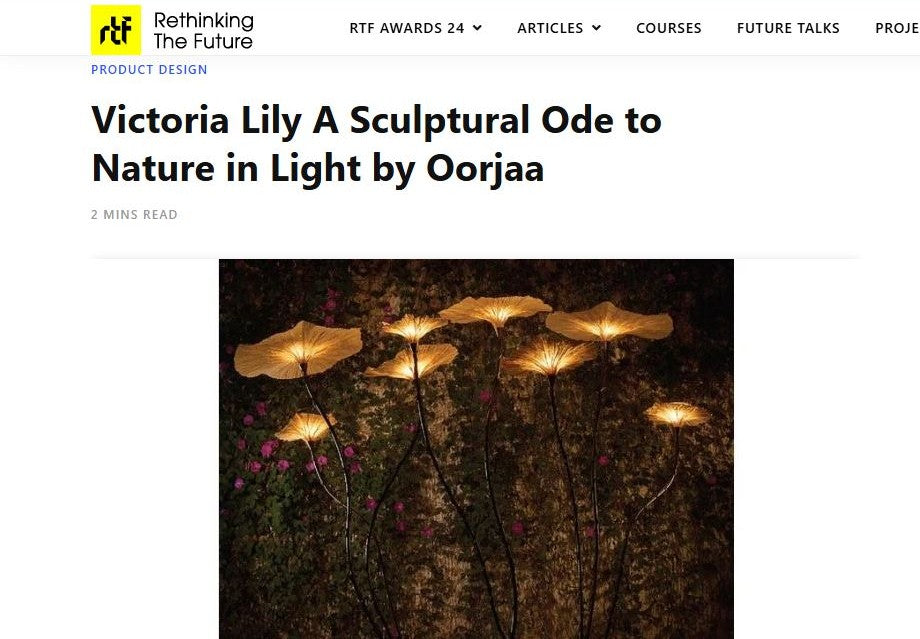 RE-THINKING THE FUTURE | VICTORIA LILY, A SCULPTURAL ODE TO NATURE IN LIGHT