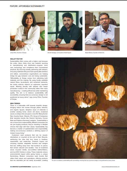 ARCHITECT AND INTERIORS INDIA | CONSCIOUS LUXURY