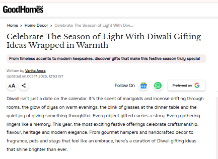 GOOD HOMES | DIWALI GIFTING