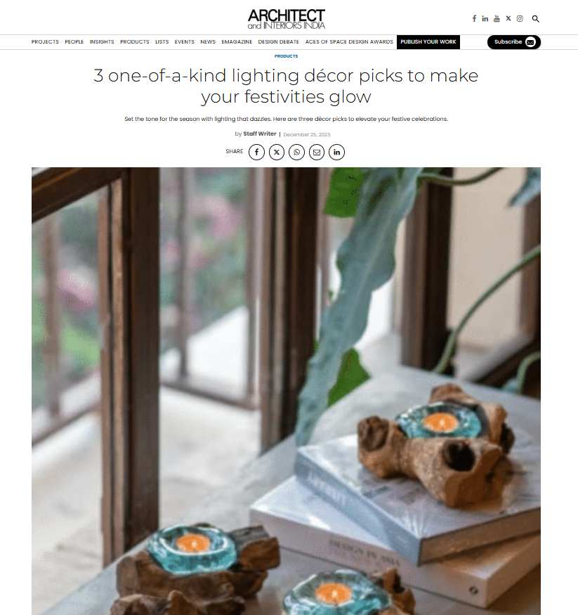 ARCHITECT AND INTERIORS INDIA | LIGHTING DECOR PICKS