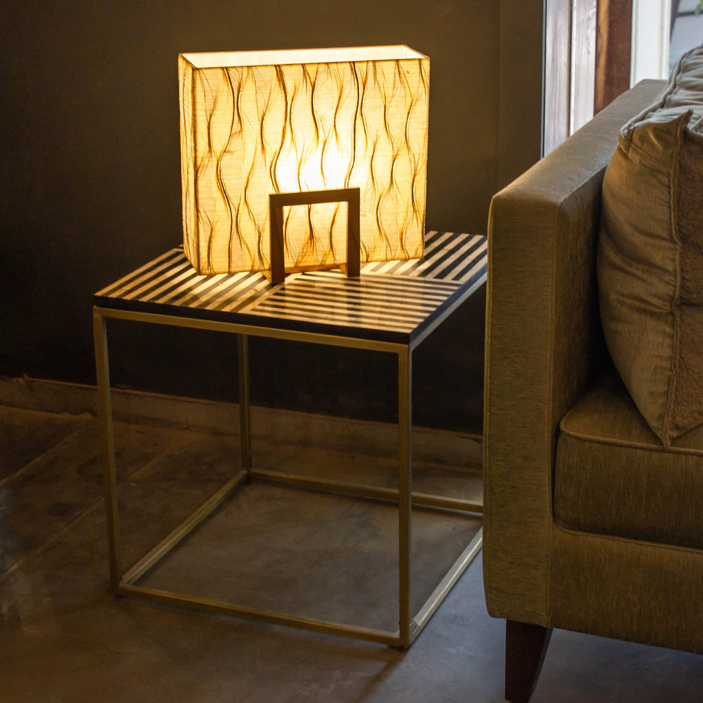 Un-Block Woven Table Lamp