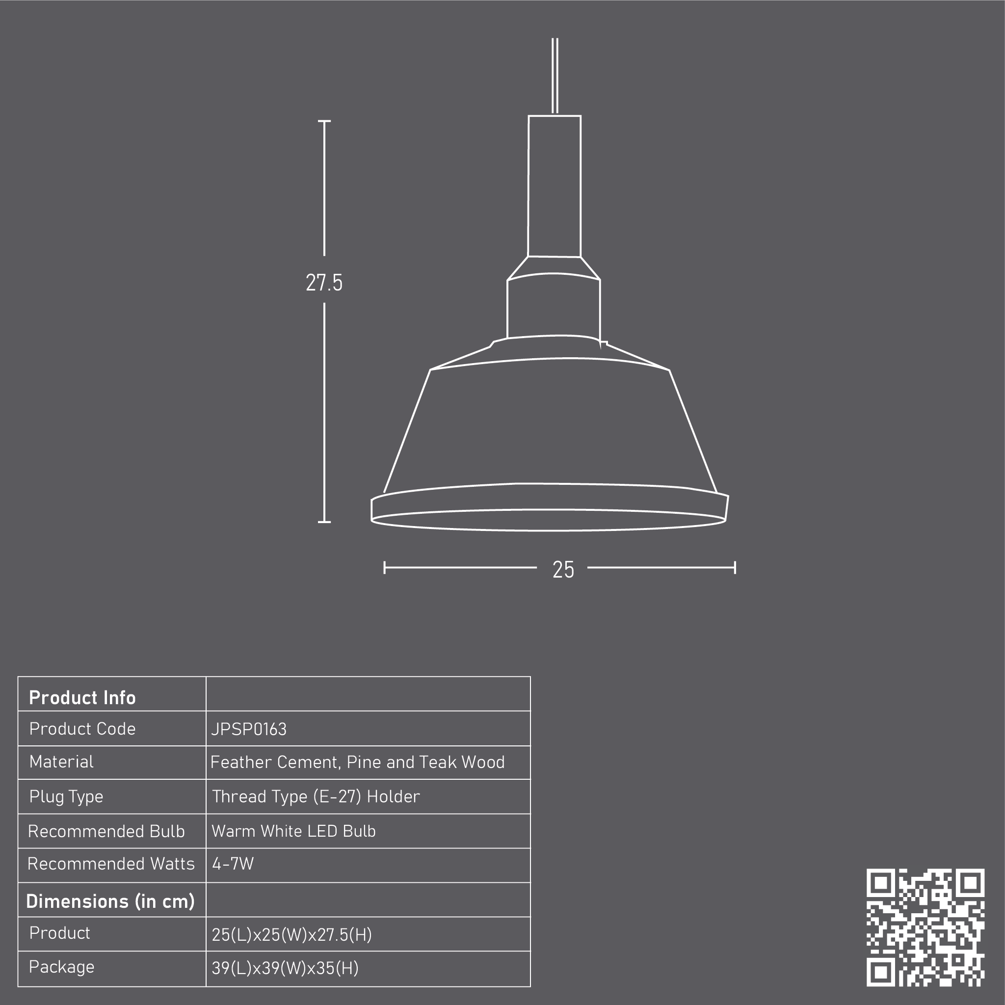 Woodlot Cresset Pendant Lamp