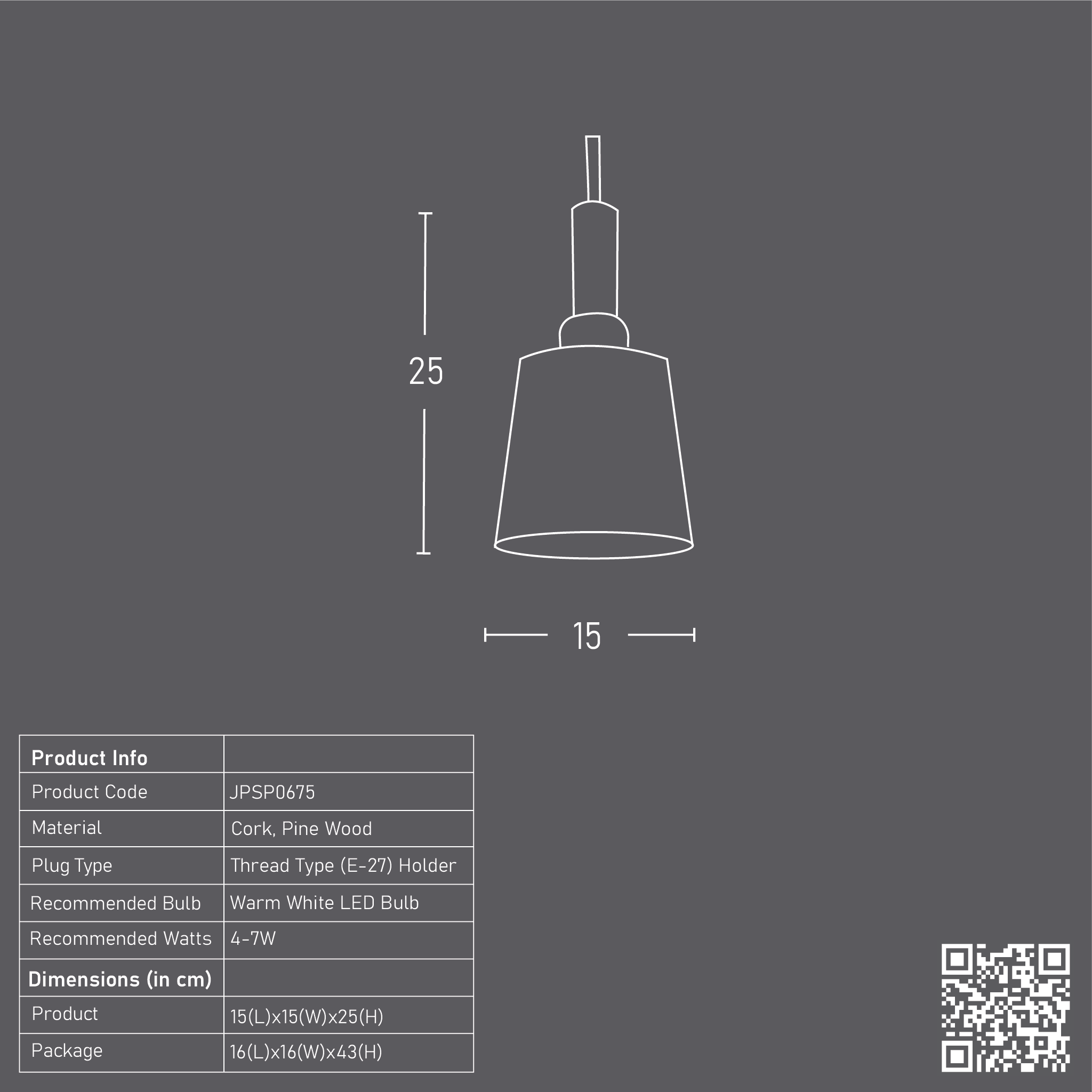 Carmel Light Dark Pendant Lamp