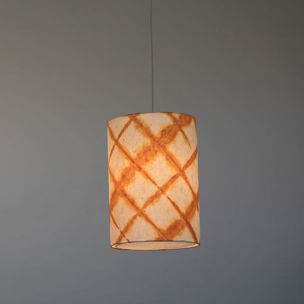 Tower Shibori Pendant Lamp (Orange diamond)